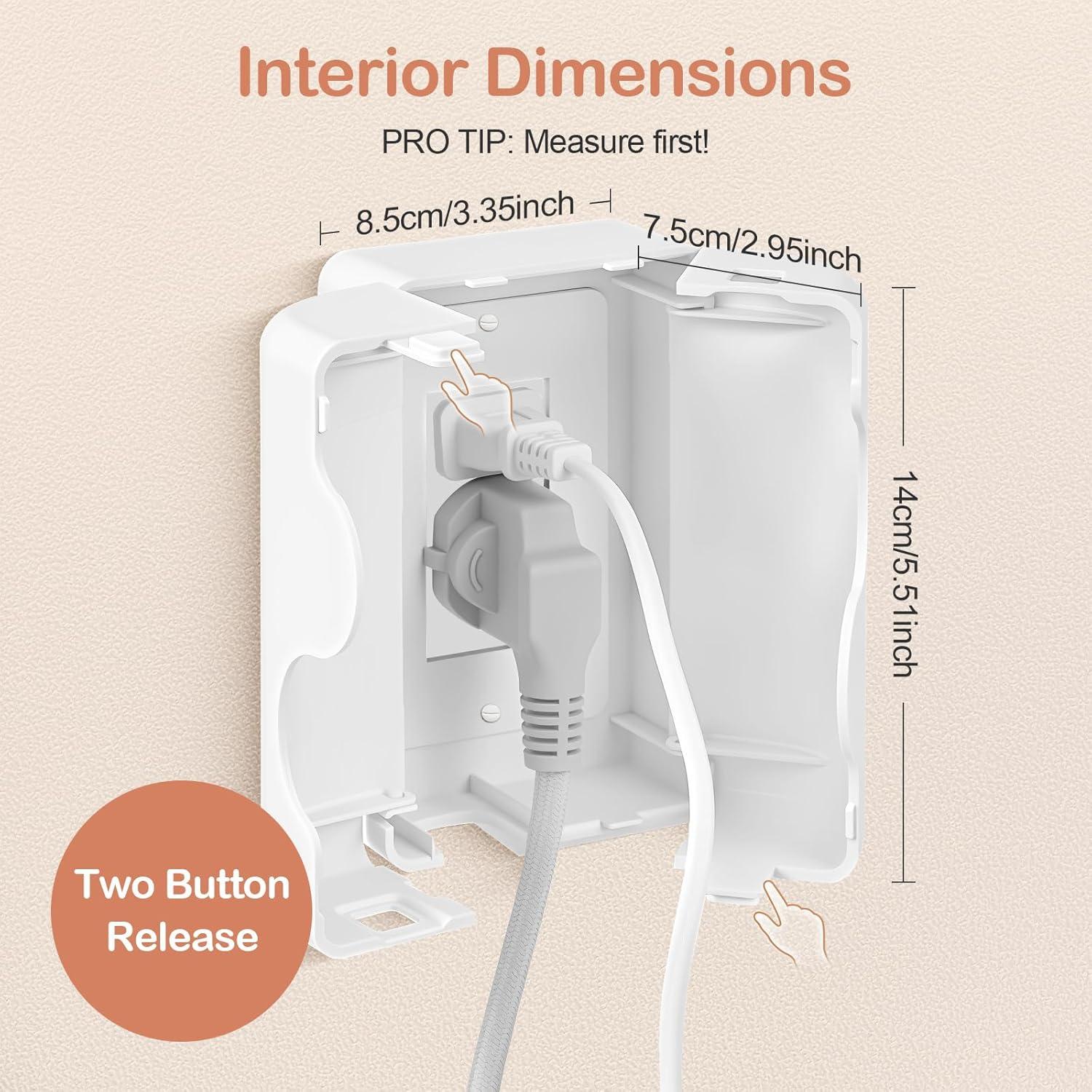 Cubierta de Enchufe a Prueba de Niños Havenso Doble Bloqueo Blanca