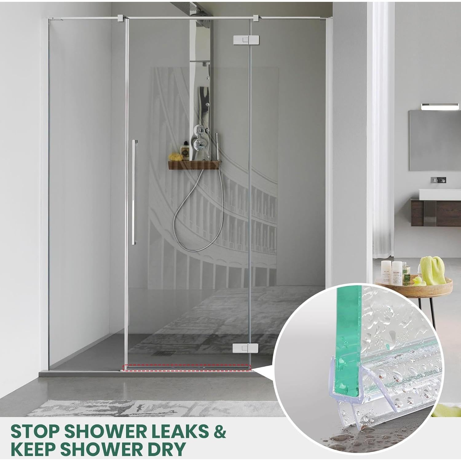 Paquete de 2 tiras de sellado de silicona ELYXIAN 12mm x 99cm