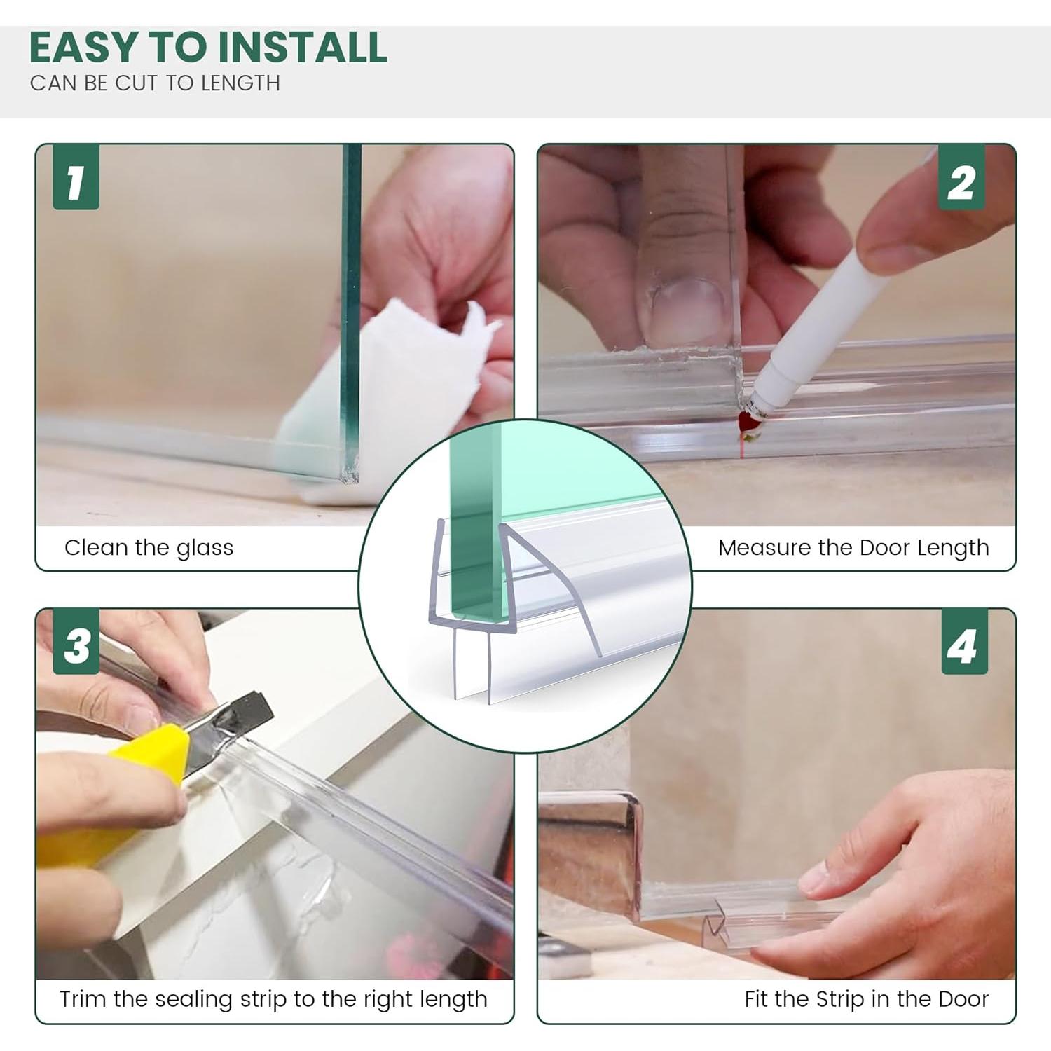 Paquete de 2 tiras de sellado de silicona ELYXIAN 12mm x 99cm