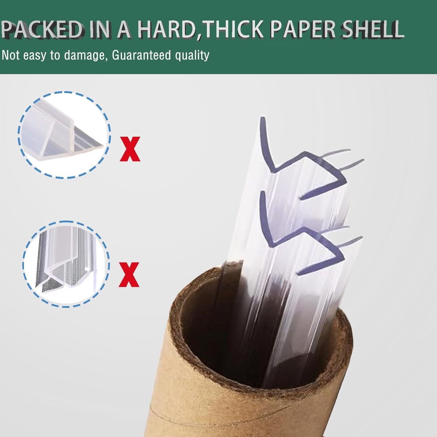 Paquete de 2 tiras de sellado de silicona ELYXIAN 12mm x 99cm