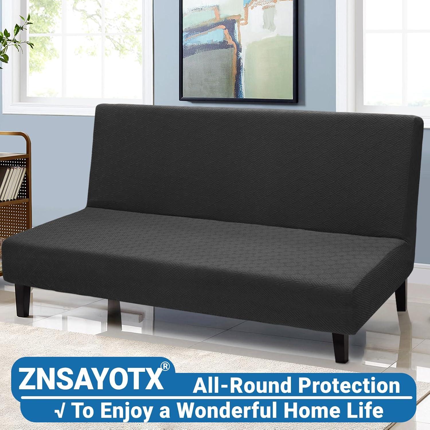 Funda de Futón ZNSAYOTX Ajustable 170-210cm Negro Antideslizante