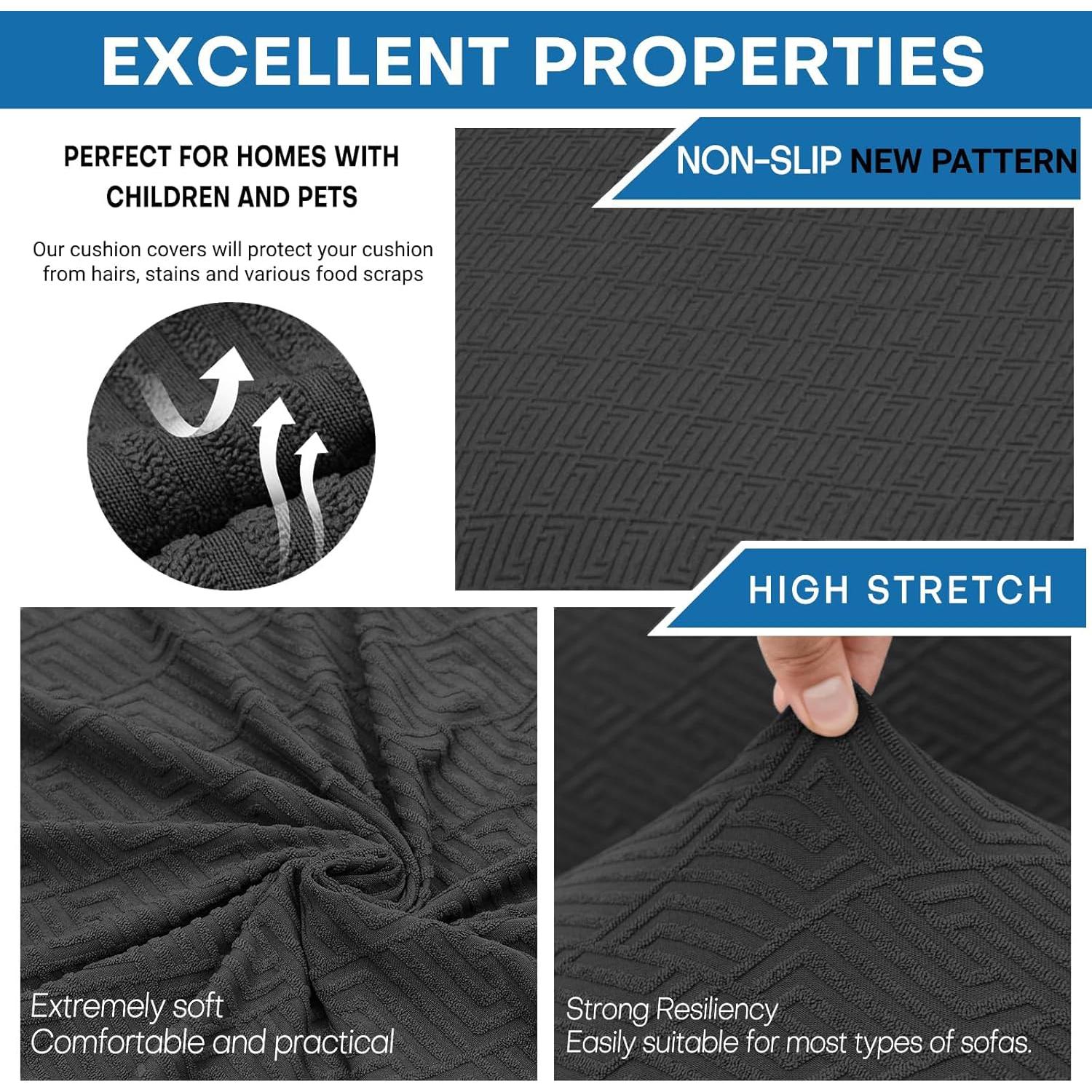 Funda de Futón ZNSAYOTX Ajustable 170-210cm Negro Antideslizante