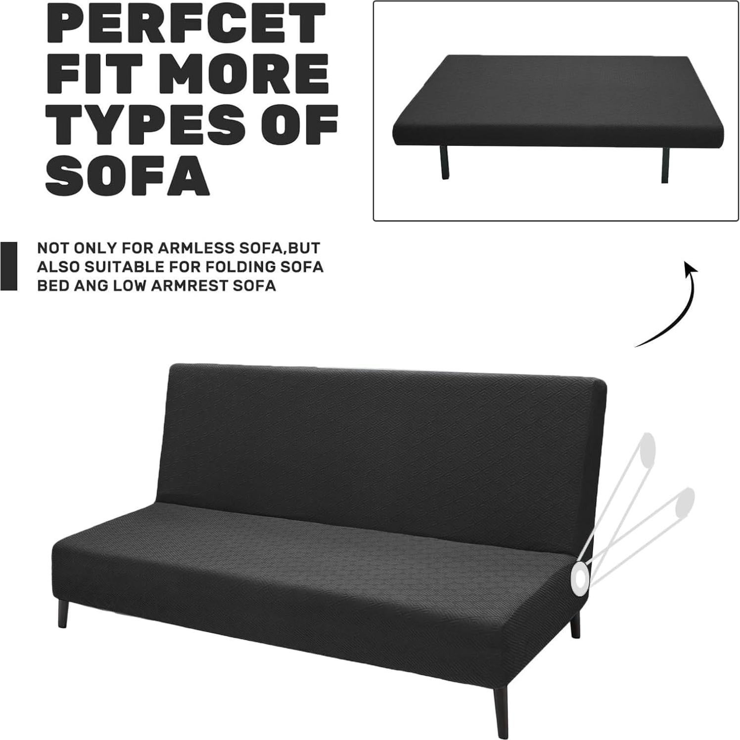 Funda de Futón ZNSAYOTX Ajustable 170-210cm Negro Antideslizante