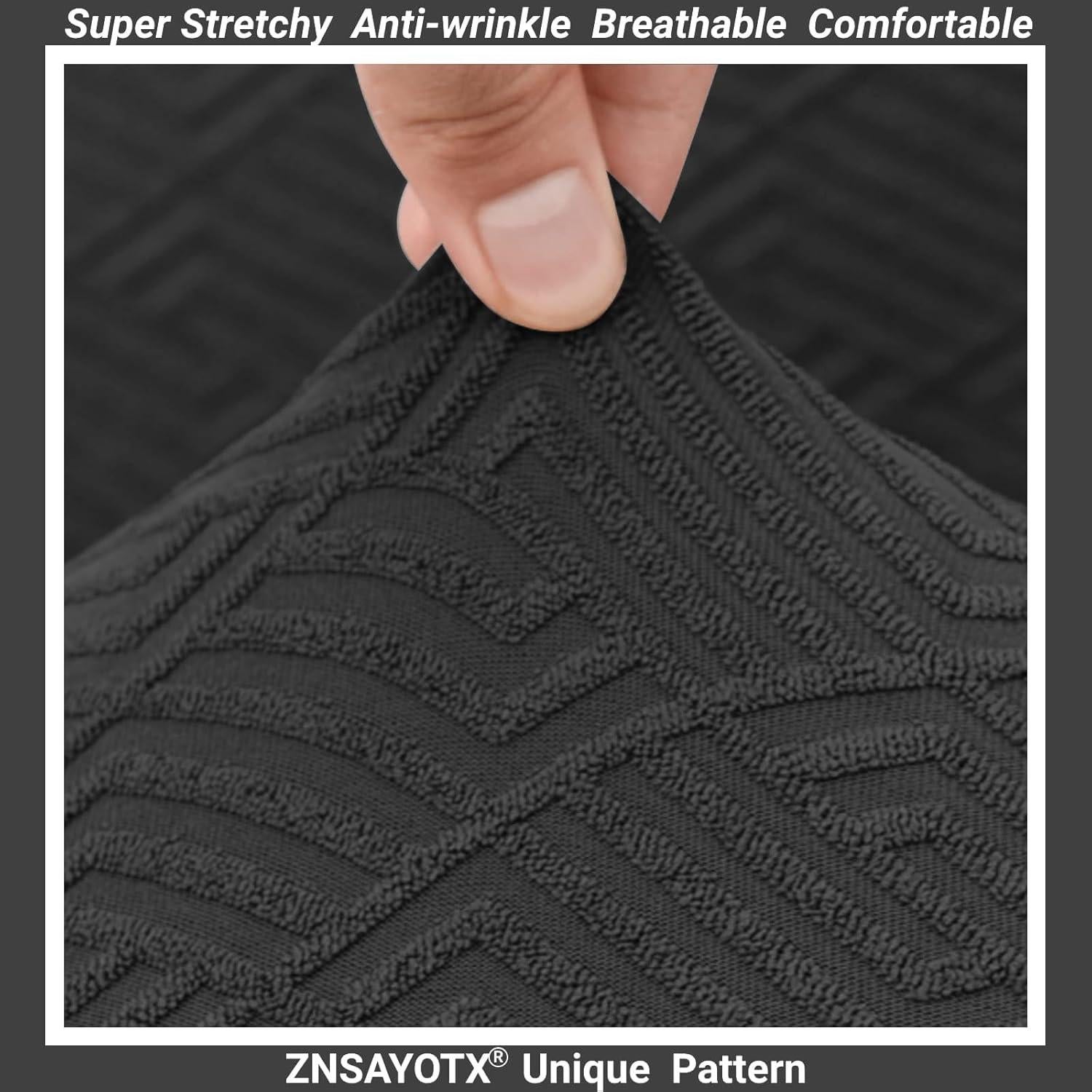 Funda de Futón ZNSAYOTX Ajustable 170-210cm Negro Antideslizante