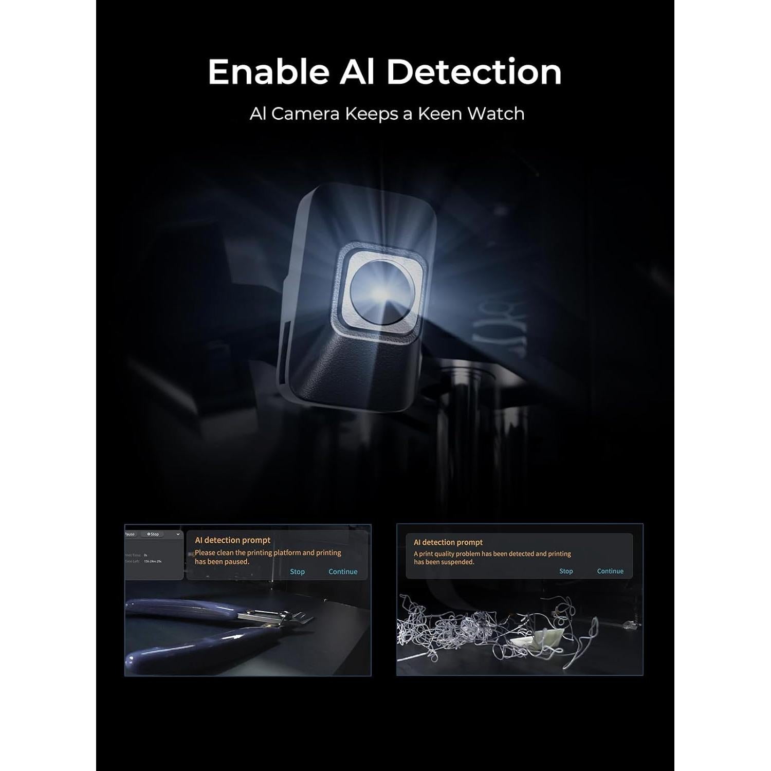 Cámara AI Creality K1 para impresora 3D, instalación fácil