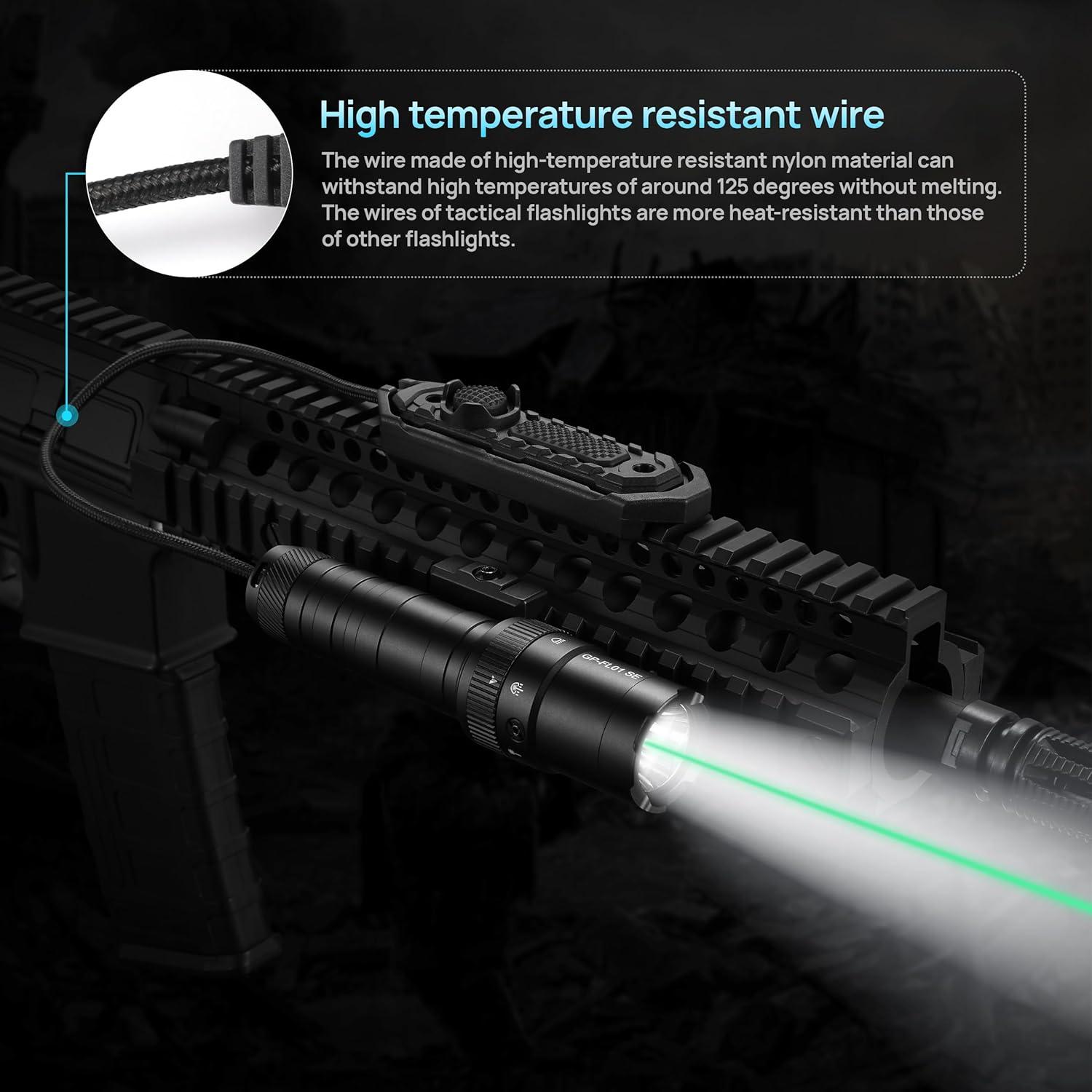 Linterna táctica LED GOPLANT GP-FL01 SE 2000 lúmenes con láser