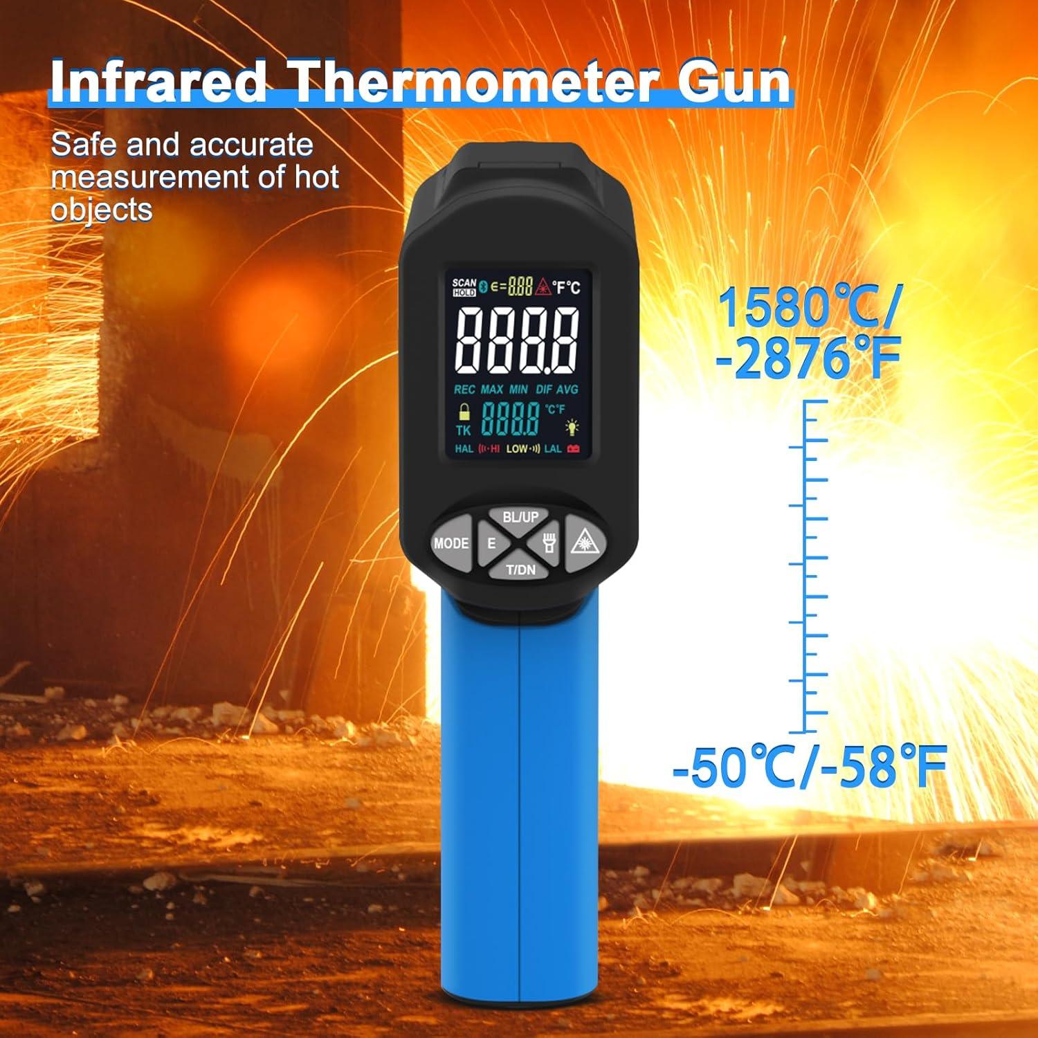 Pistola Termómetro Infrarrojo Bluetooth GOLDCHAMP 1580C-APP