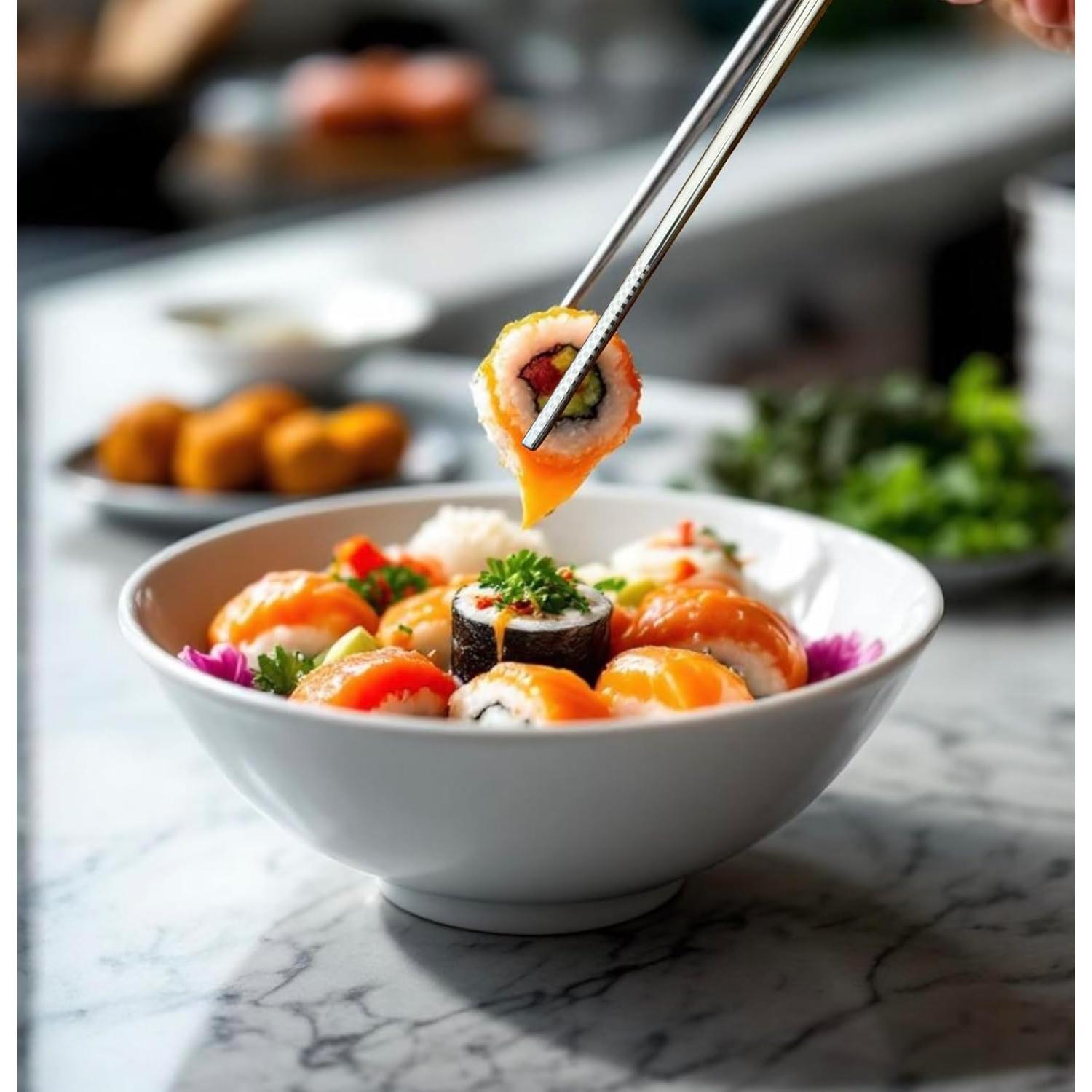 Palillos de Acero Inoxidable 316 Wooden Baker con Estuche 21cm