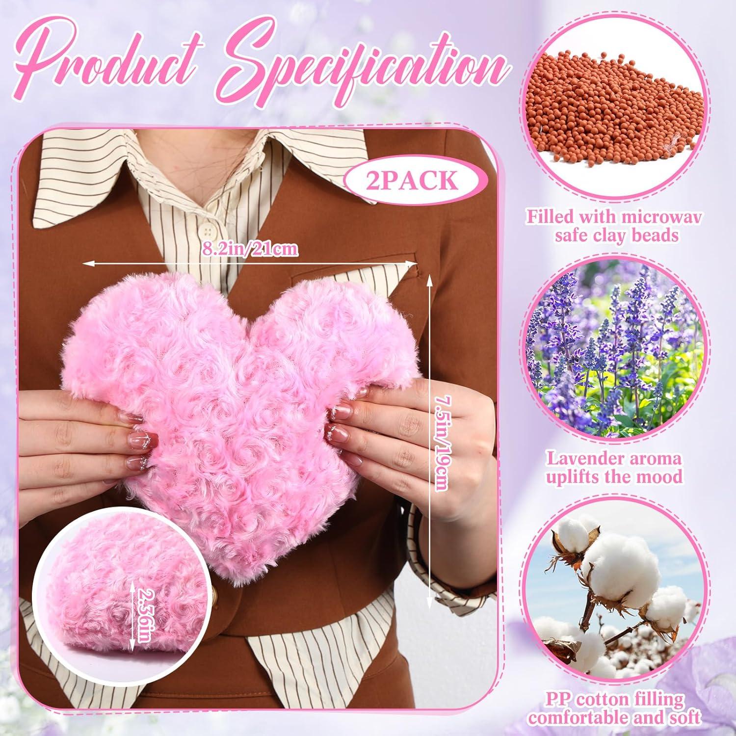 Almohadilla Térmica para Microondas Hungdao Corazón Rosa 2 Pcs