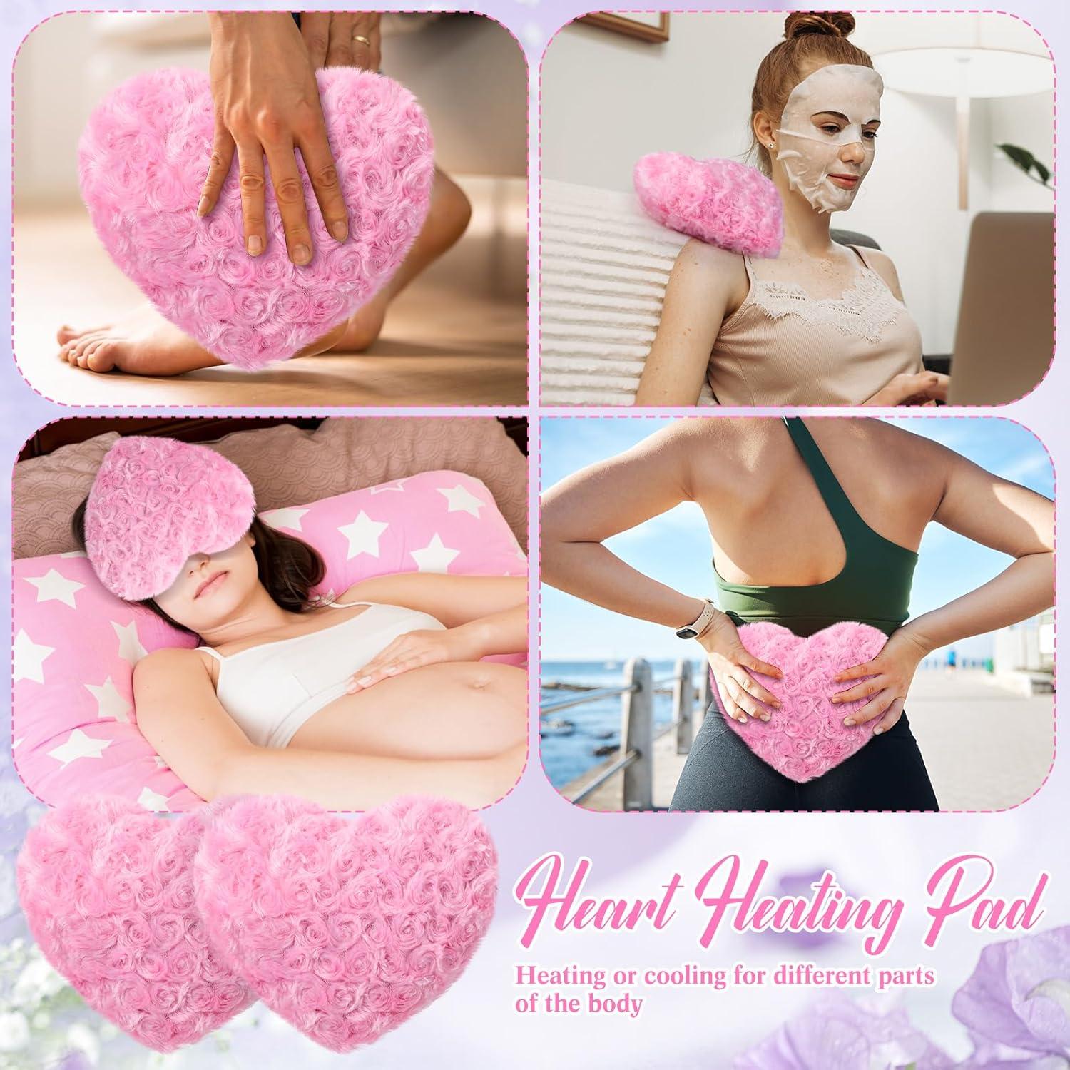 Almohadilla Térmica para Microondas Hungdao Corazón Rosa 2 Pcs