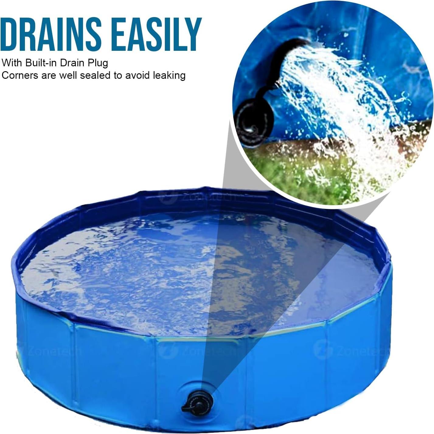 Piscina Plegable ZONETECH 235.9L Antideslizante para Niños