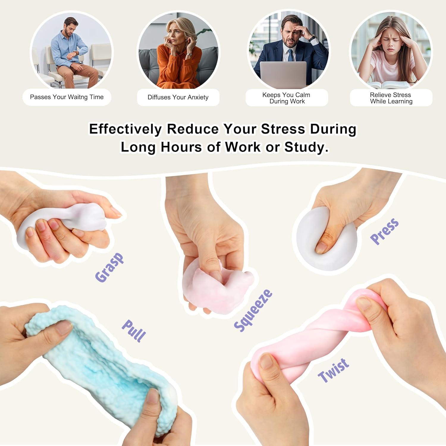 Pelotas Antiestrés ZIFTY 3 Piezas Suaves y Coloridas