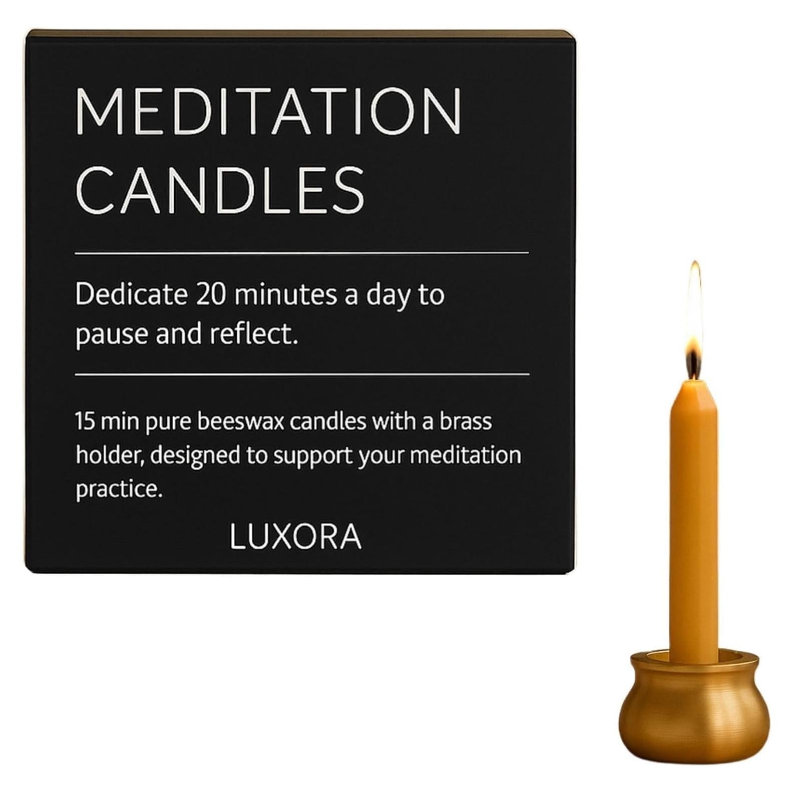 Set de Velas de Meditación Mini Luxora de Cera de Abeja Pura