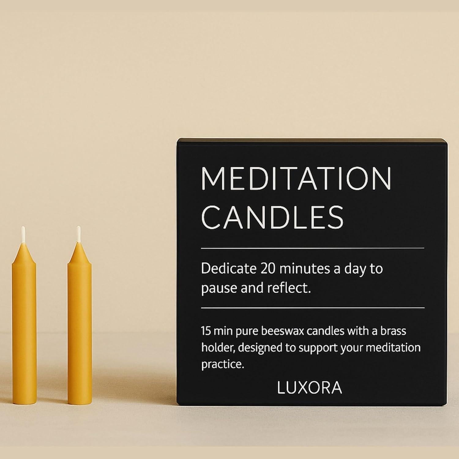 Set de Velas de Meditación Mini Luxora de Cera de Abeja Pura