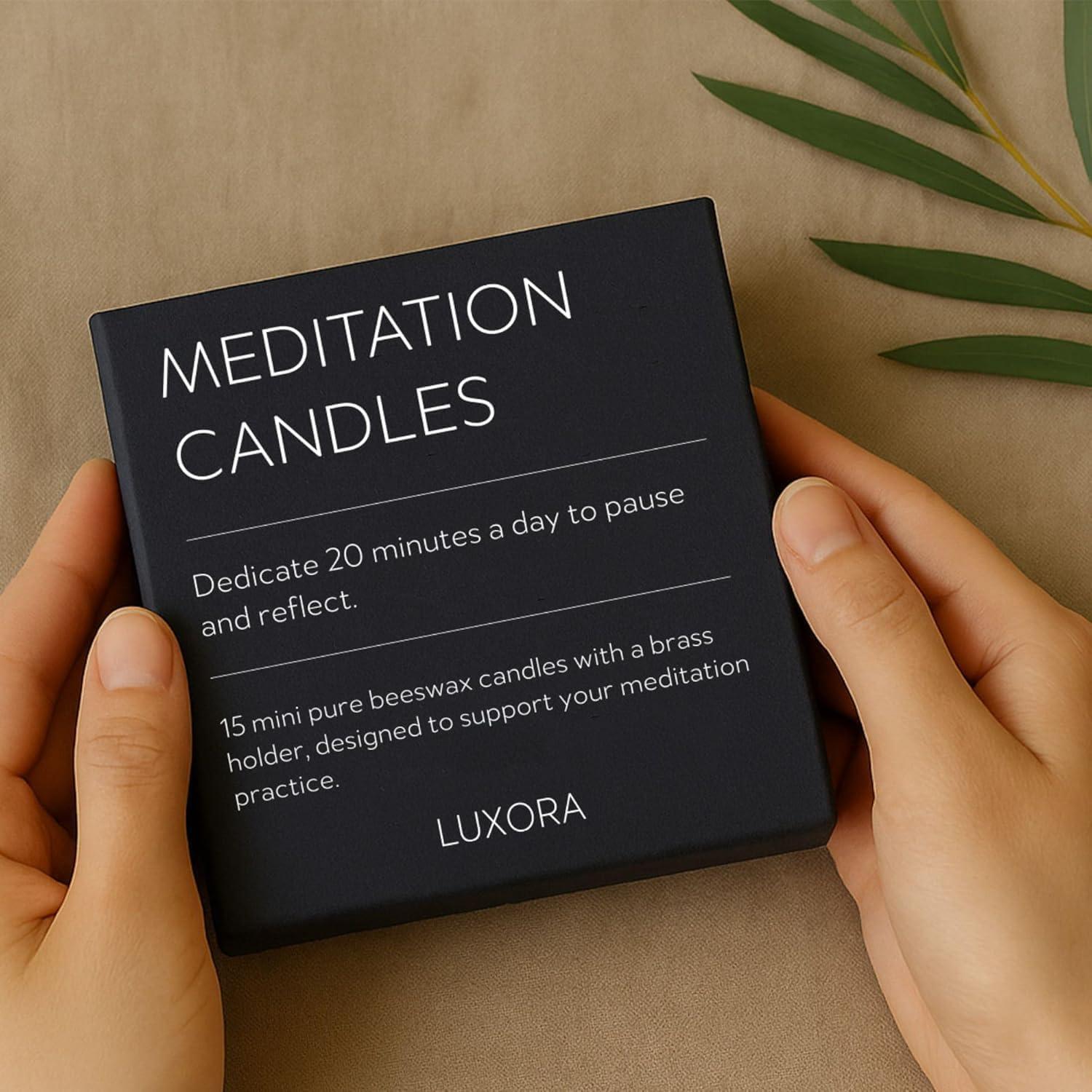 Set de Velas de Meditación Mini Luxora de Cera de Abeja Pura