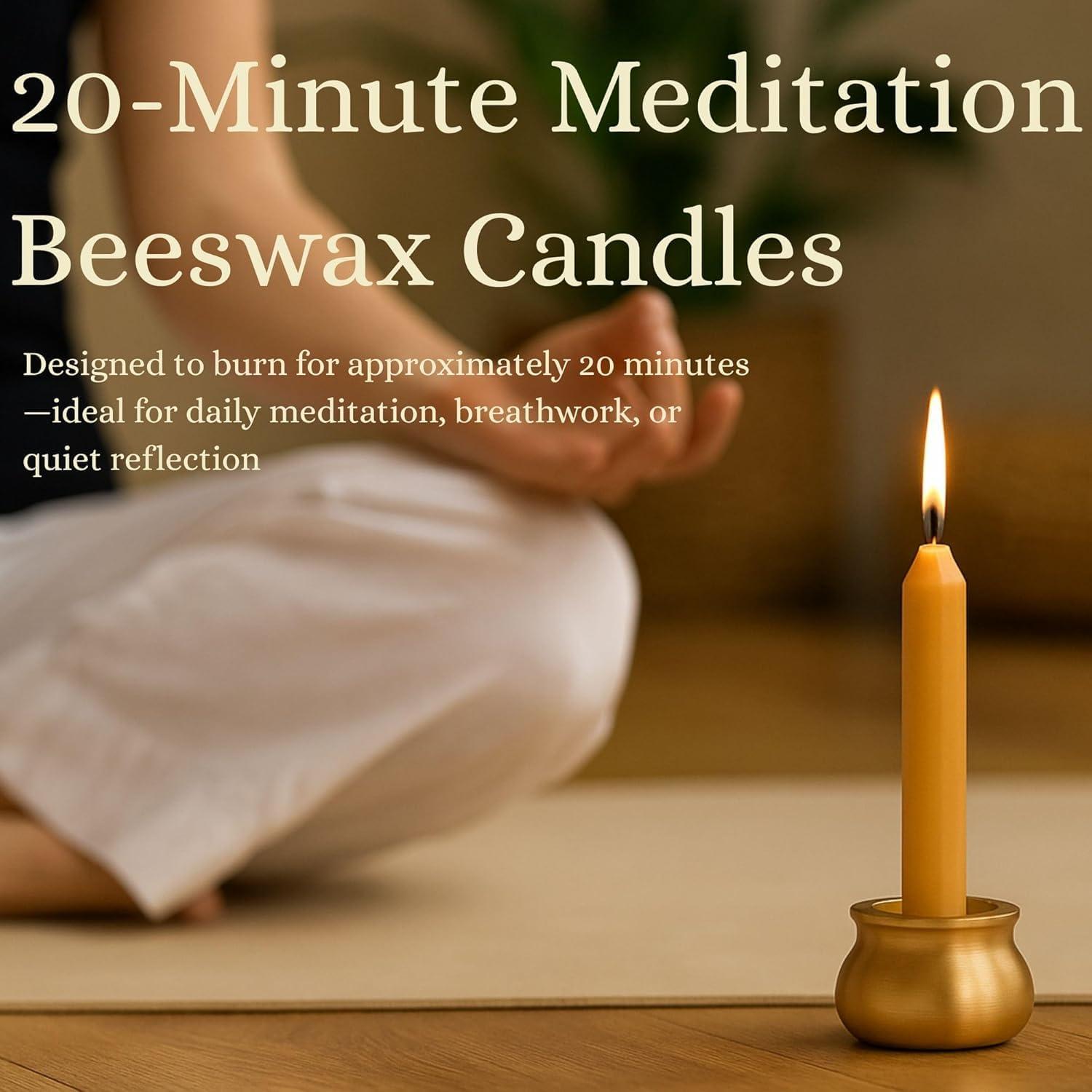 Set de Velas de Meditación Mini Luxora de Cera de Abeja Pura