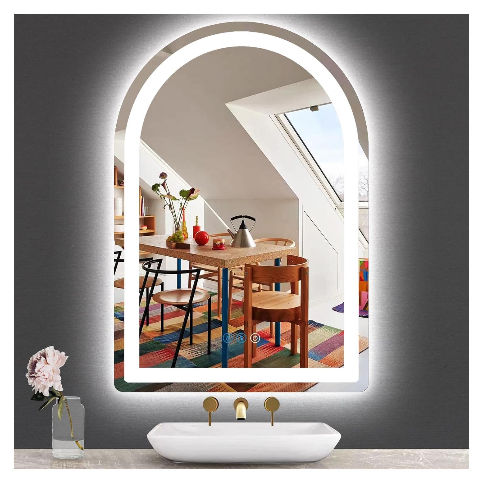 Espejo LED Arqueado THEKLA 60.96x40.64 cm Luz Ajustable