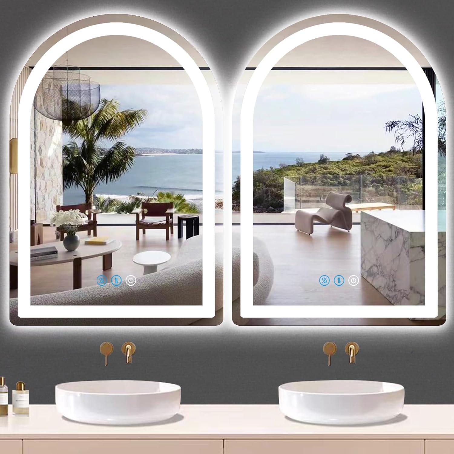 Espejo LED Arqueado THEKLA 60.96x40.64 cm Luz Ajustable