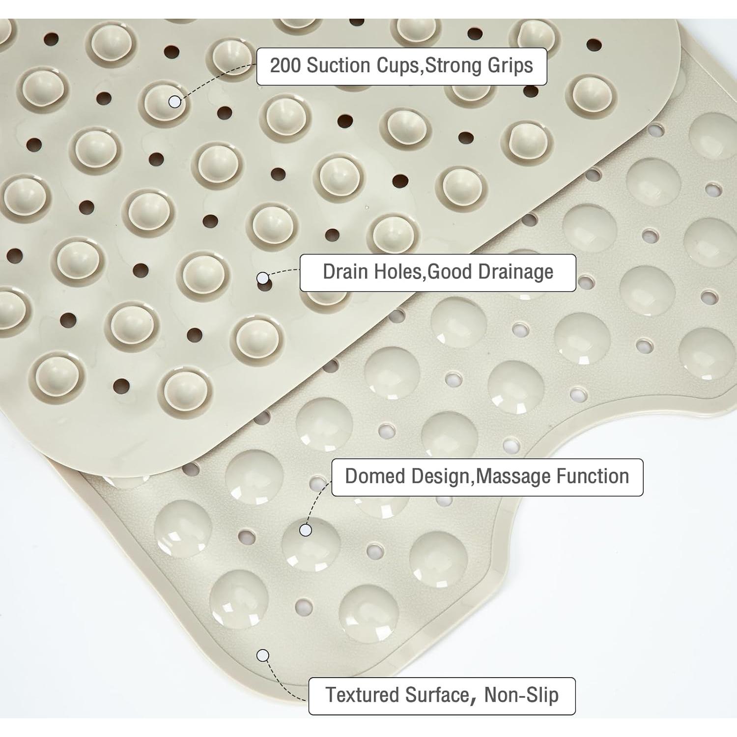 Alfombrilla de Baño Antideslizante Naoloture Beige 101.6x40.6cm