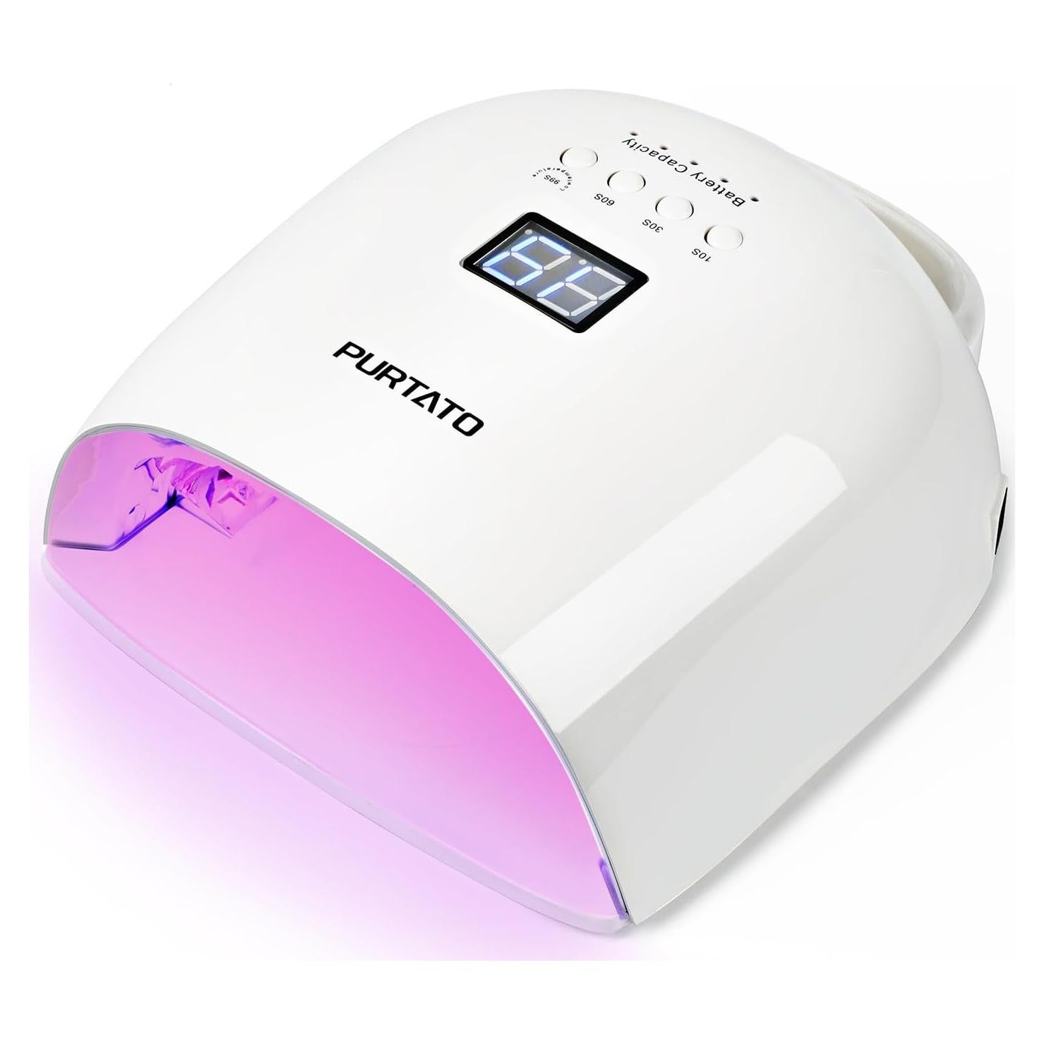 Lámpara de Uñas UV LED Recargable PURTATO JC-22 18000mAh