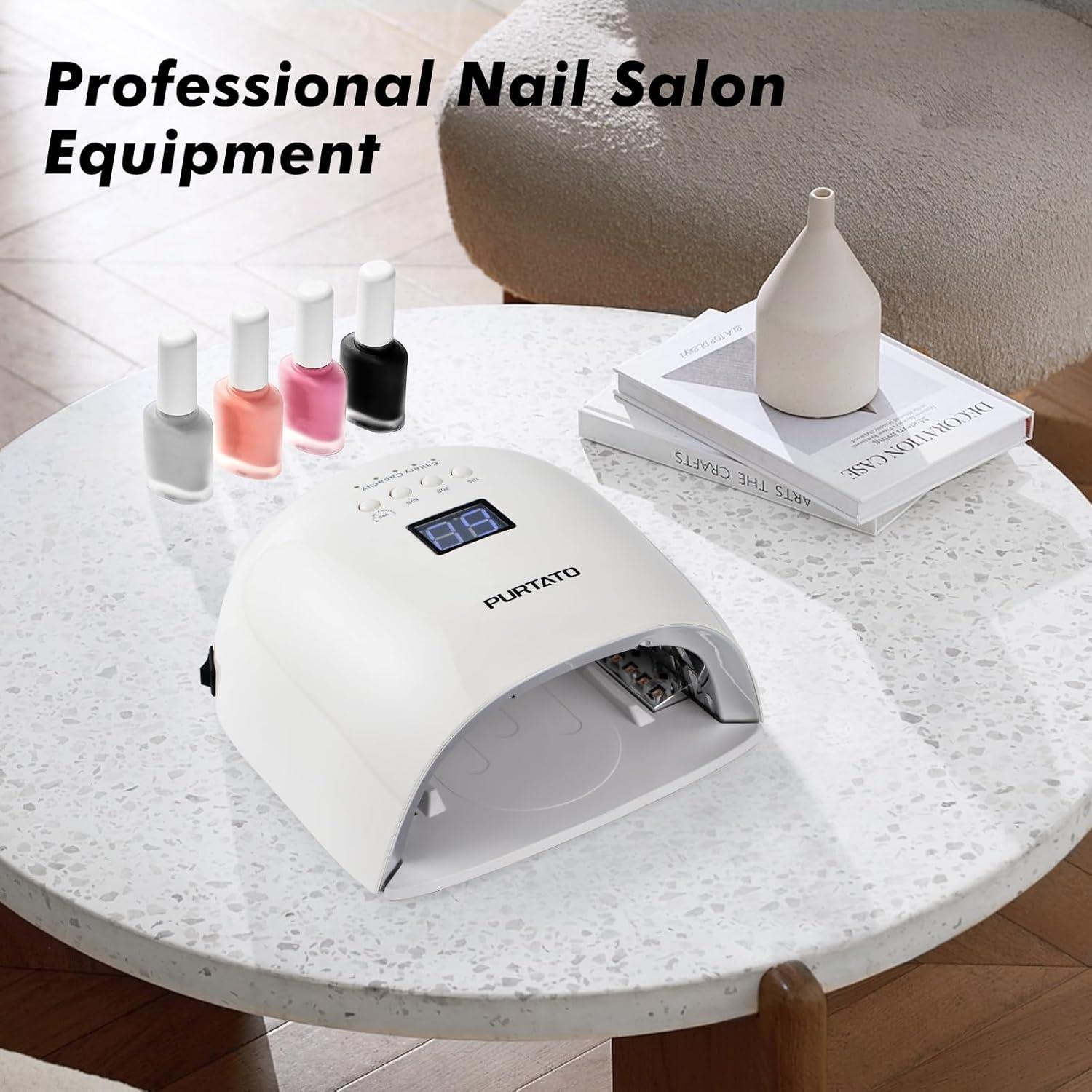 Lámpara de Uñas UV LED Recargable PURTATO JC-22 18000mAh