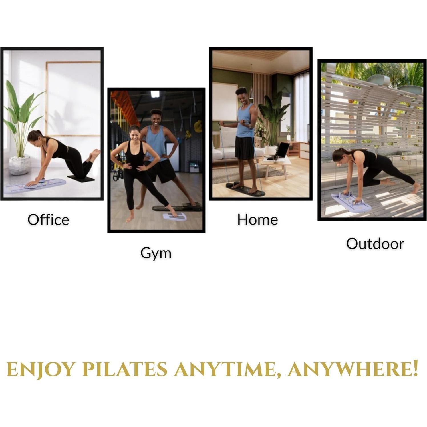 Tabla de Reformer Pilates 7-en-1 NewZion Plegable con Accesorios