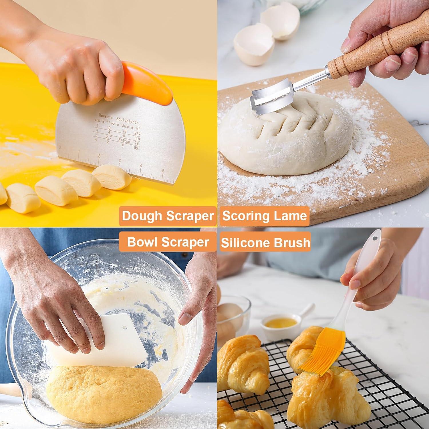 Juego de Cestas de Prueba de Pan KOAKOMI 2PCS 23cm con Accesorios