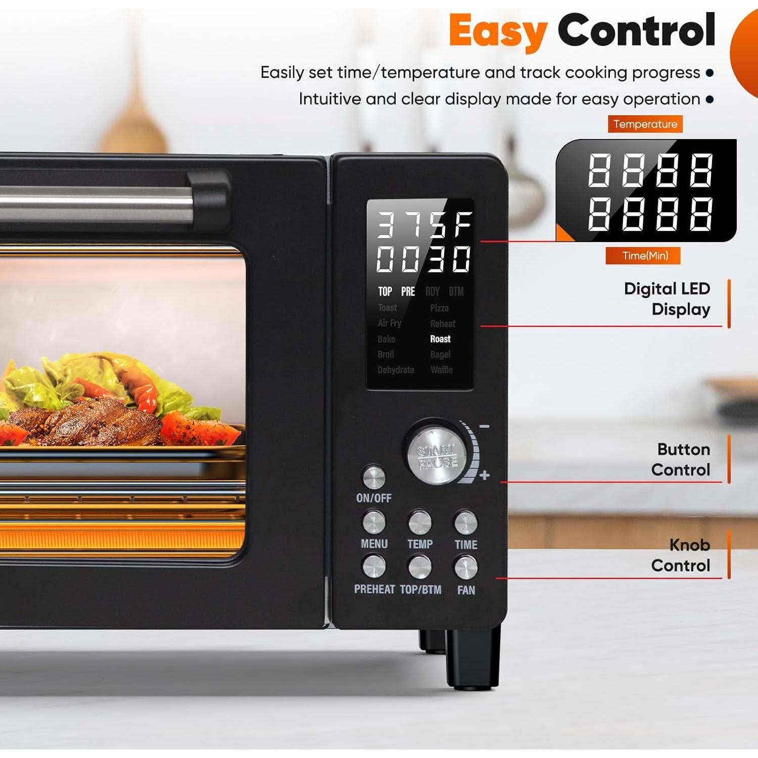 Horno Tostador de Aire Nuwave Bravo Pro 21Qt 10-en-1 Negro