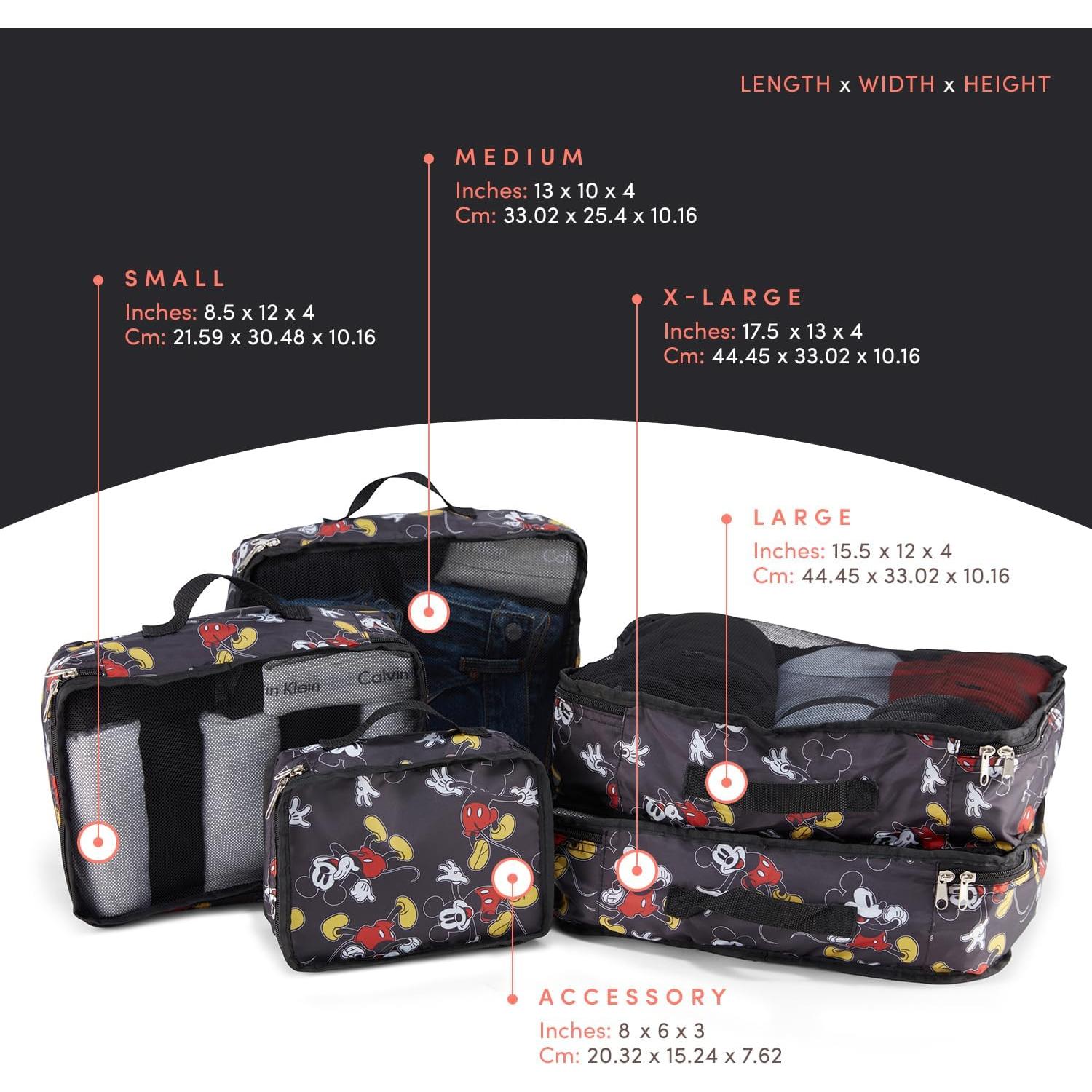 Conjunto de 5 Cubos de Empaque Disney - Mickey, Minnie, Pooh