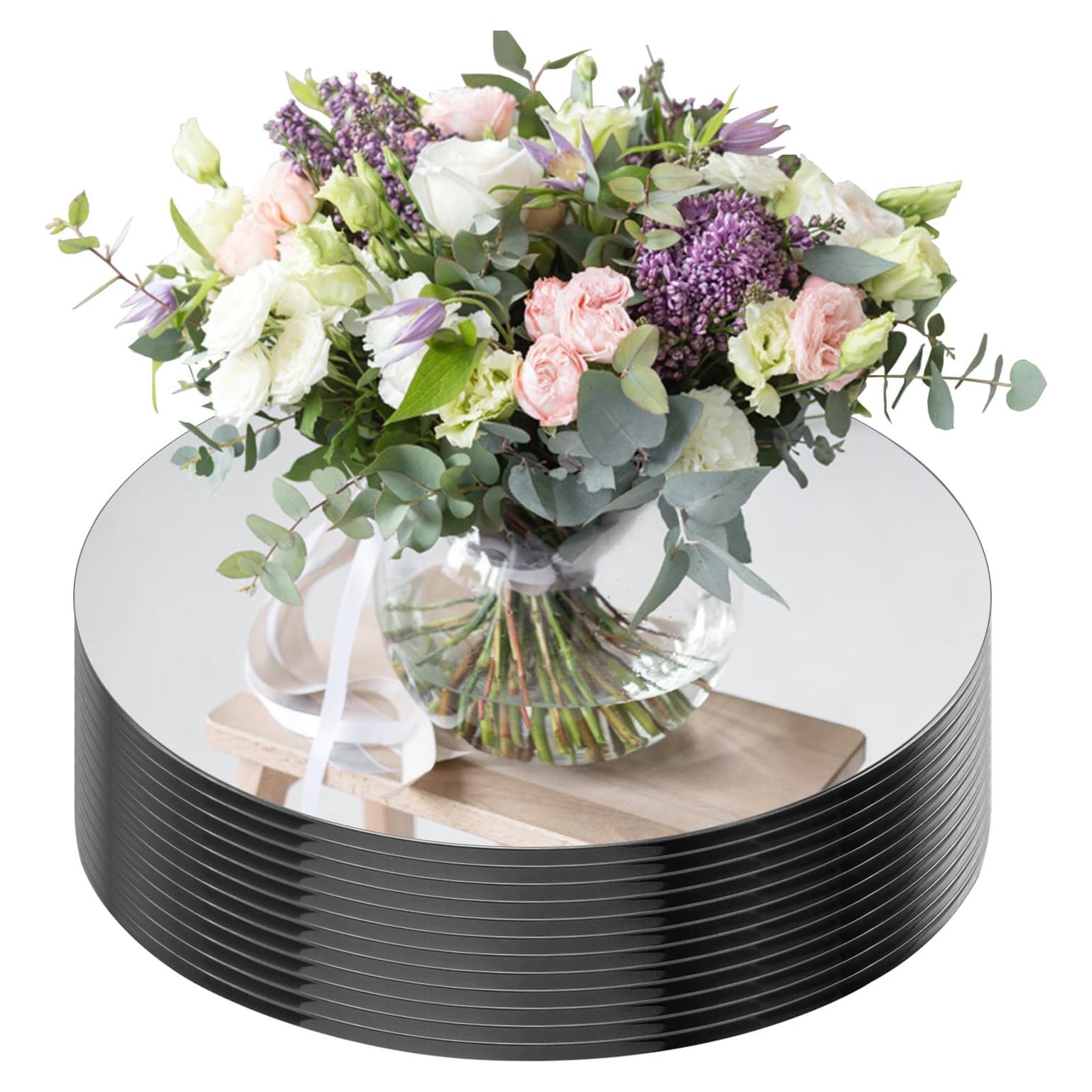 Bandejas Espejadas Redondas Seelenruhe 10" 12 PCS Decoración