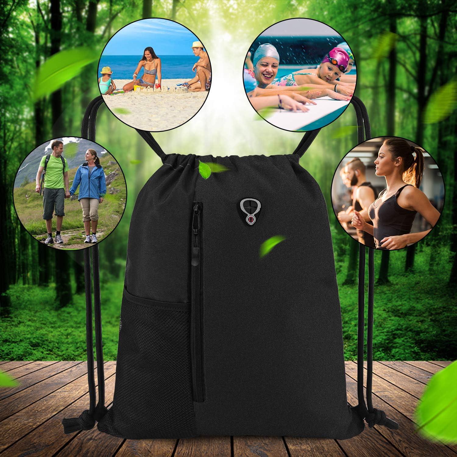 Mochila de Cuerda BeeGreen Negra para Gimnasio 40x50 cm