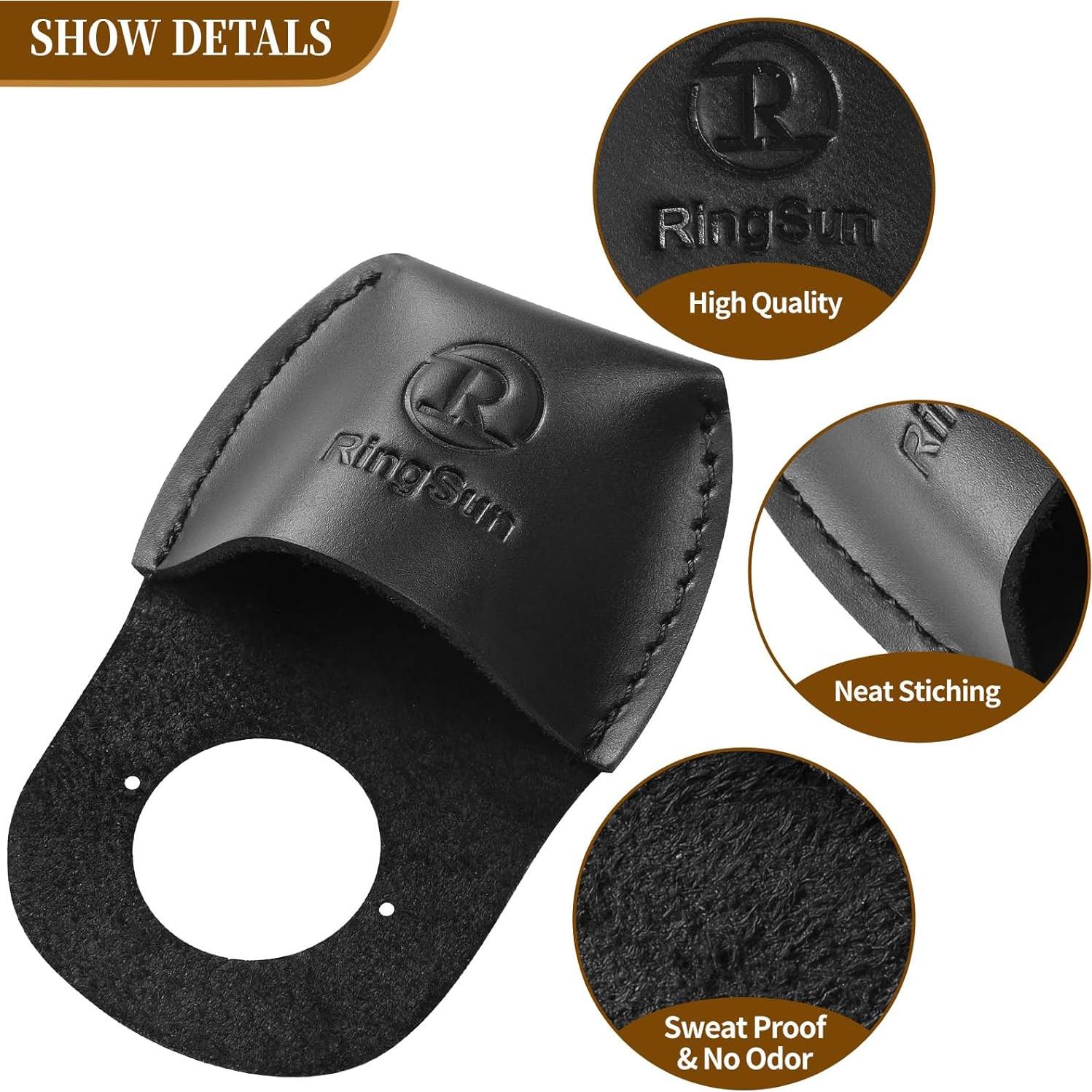Protector de Pulgar RingSun de Cuero para Tallado en Madera