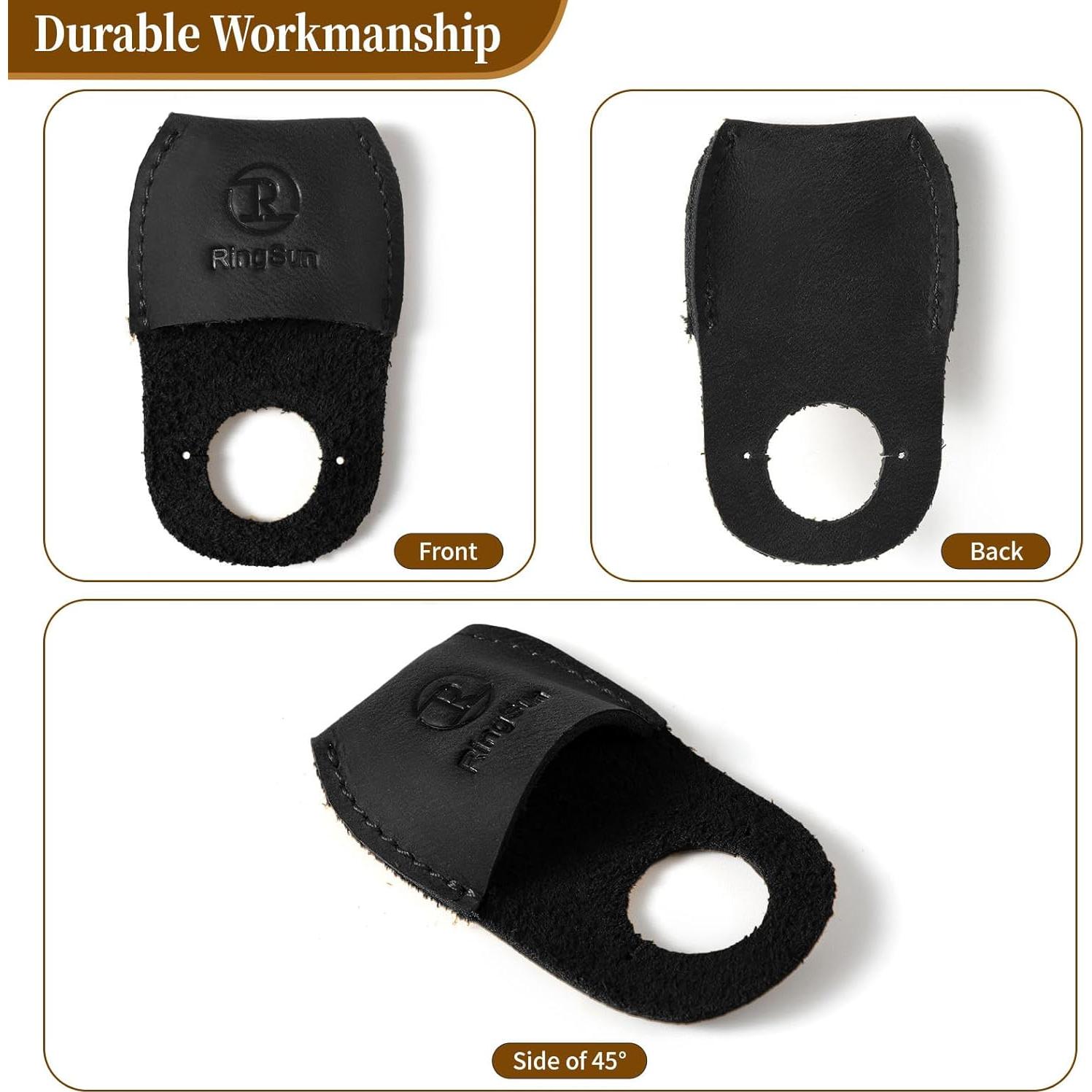 Protector de Pulgar RingSun de Cuero para Tallado en Madera