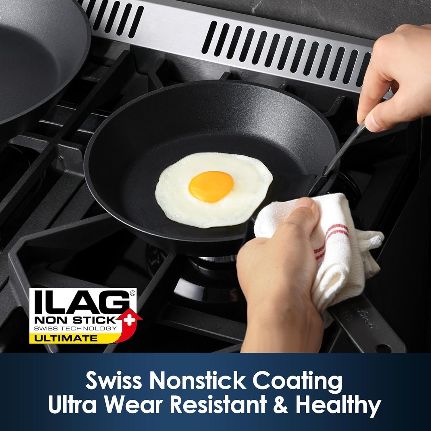 Juego de Sartenes Antiadherentes SENSARTE 10 y 12 Pulgadas