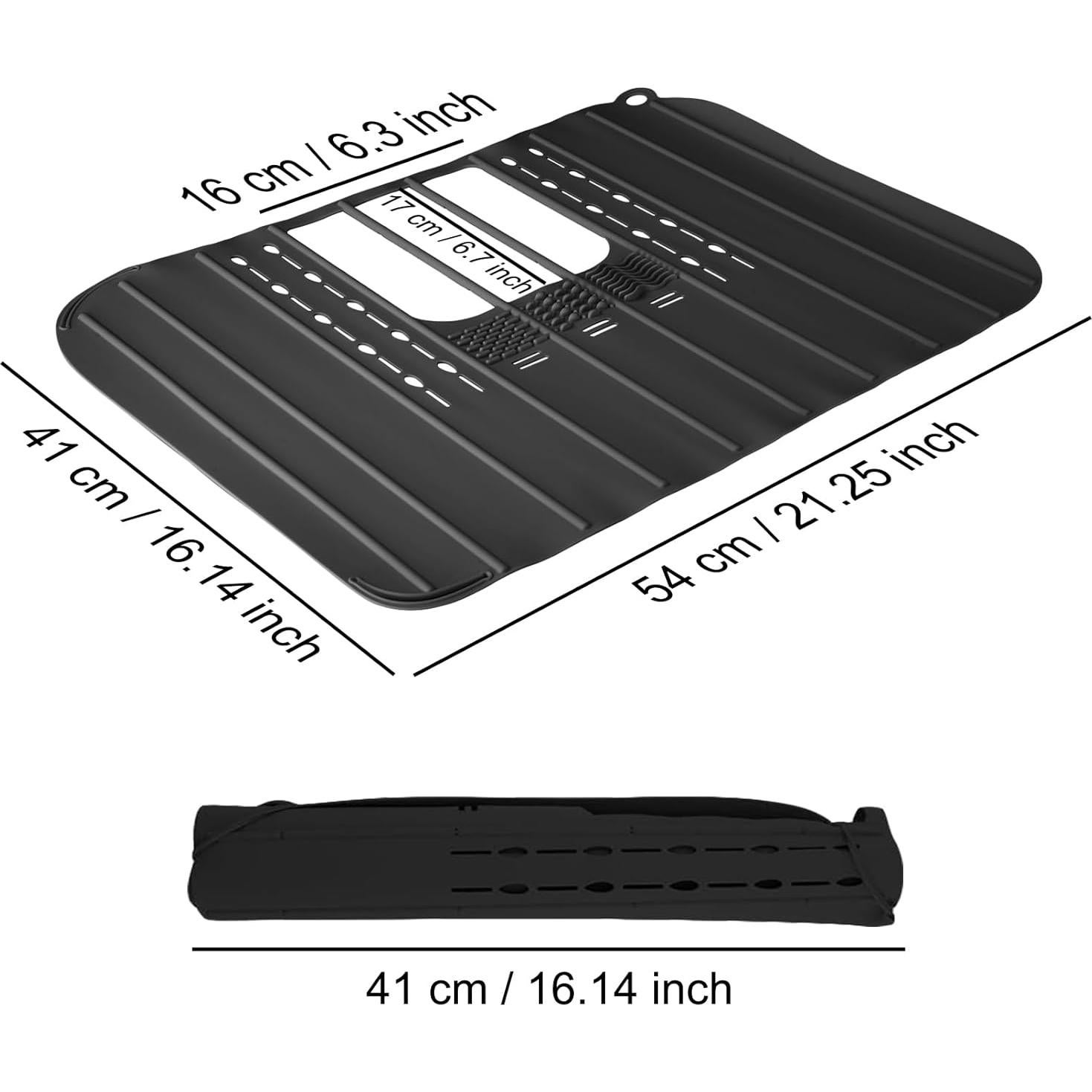 Cubierta Plegable para Fregadero Ranphykx 54x40cm Negra