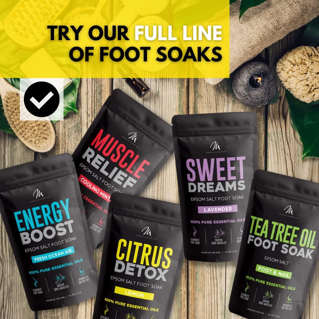 Baño de Pies Detox Cítrico Mantello - 0.45 kg - Sales de Epsom