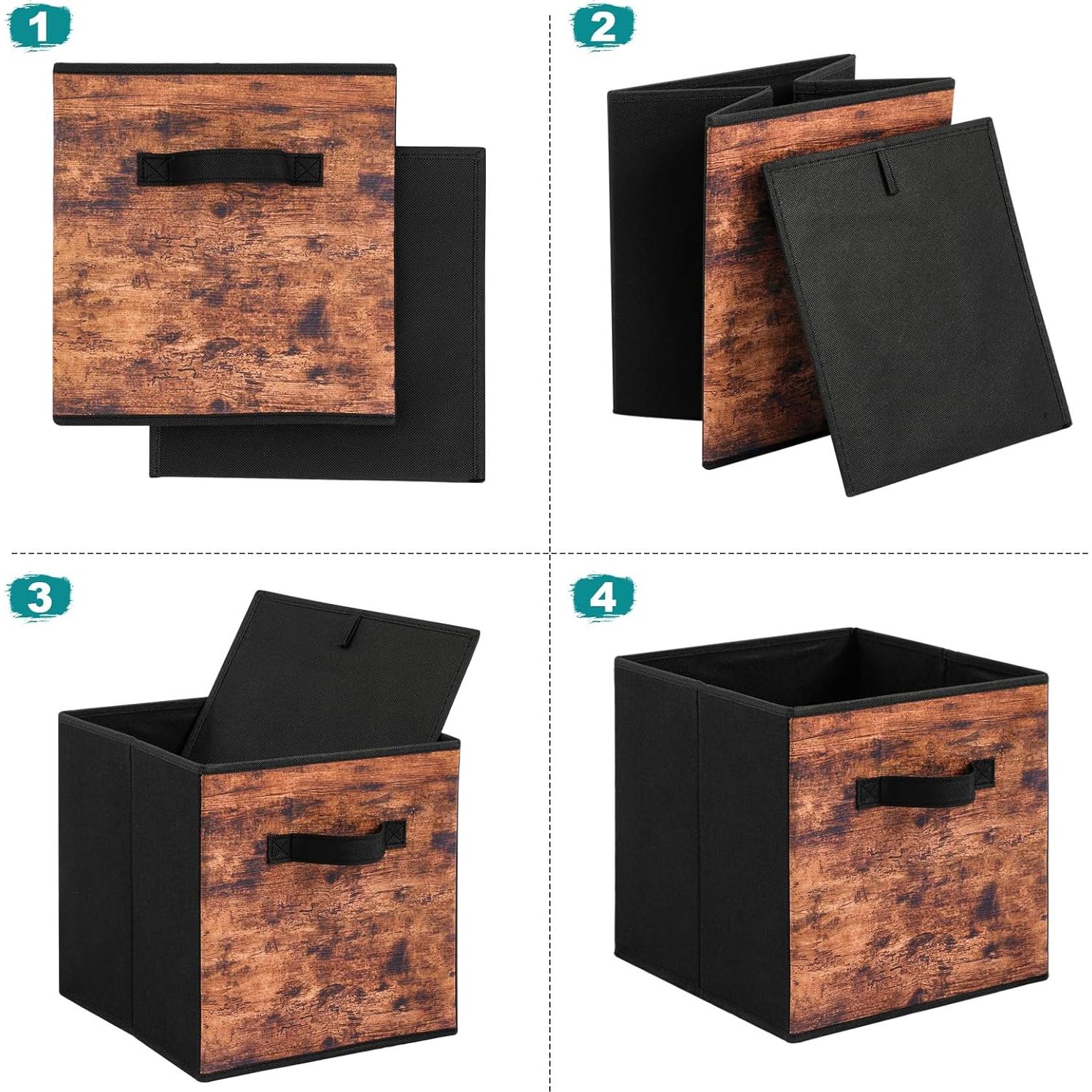 Cajas de Almacenamiento Plegables Stero, Paquete de 3, 28 cm