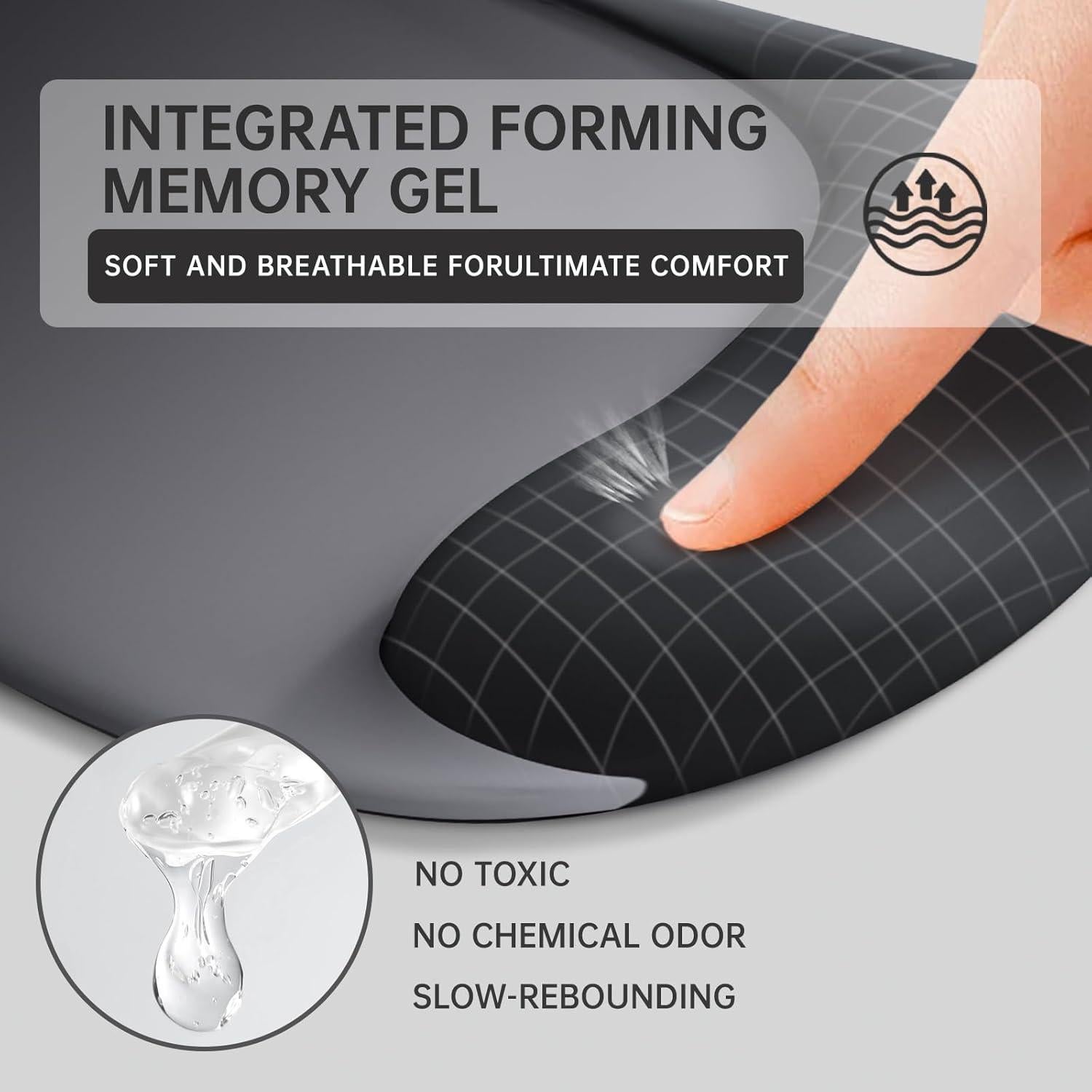 Alfombrilla de Mouse y Teclado Ergonomica Aszqvd con Reposamuñecas