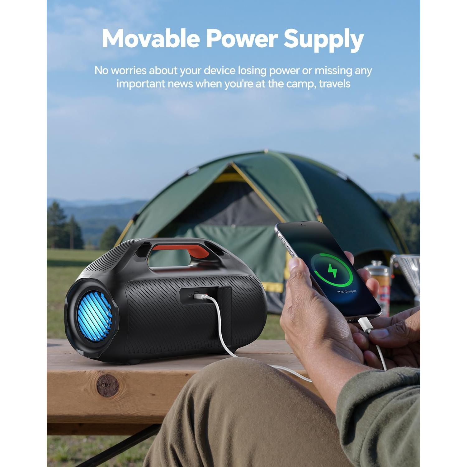 Altavoz Bluetooth 100W dbsono F29MAX Impermeable IPX7 Negro