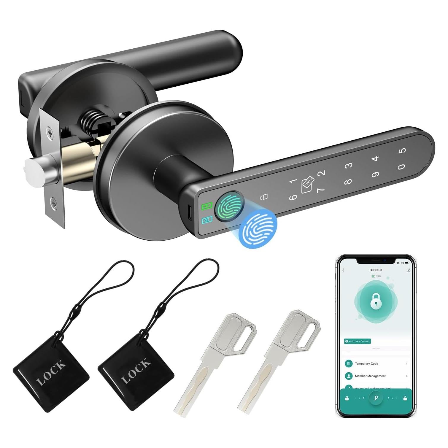 Cerradura Inteligente BIWIBON BCA-02 con Huella Dactilar y App