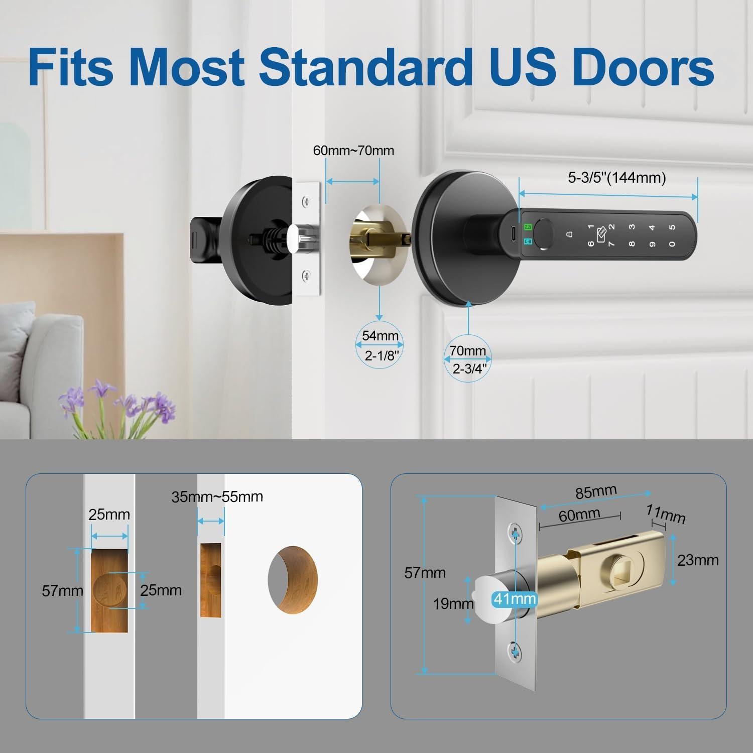 Cerradura Inteligente BIWIBON BCA-02 con Huella Dactilar y App