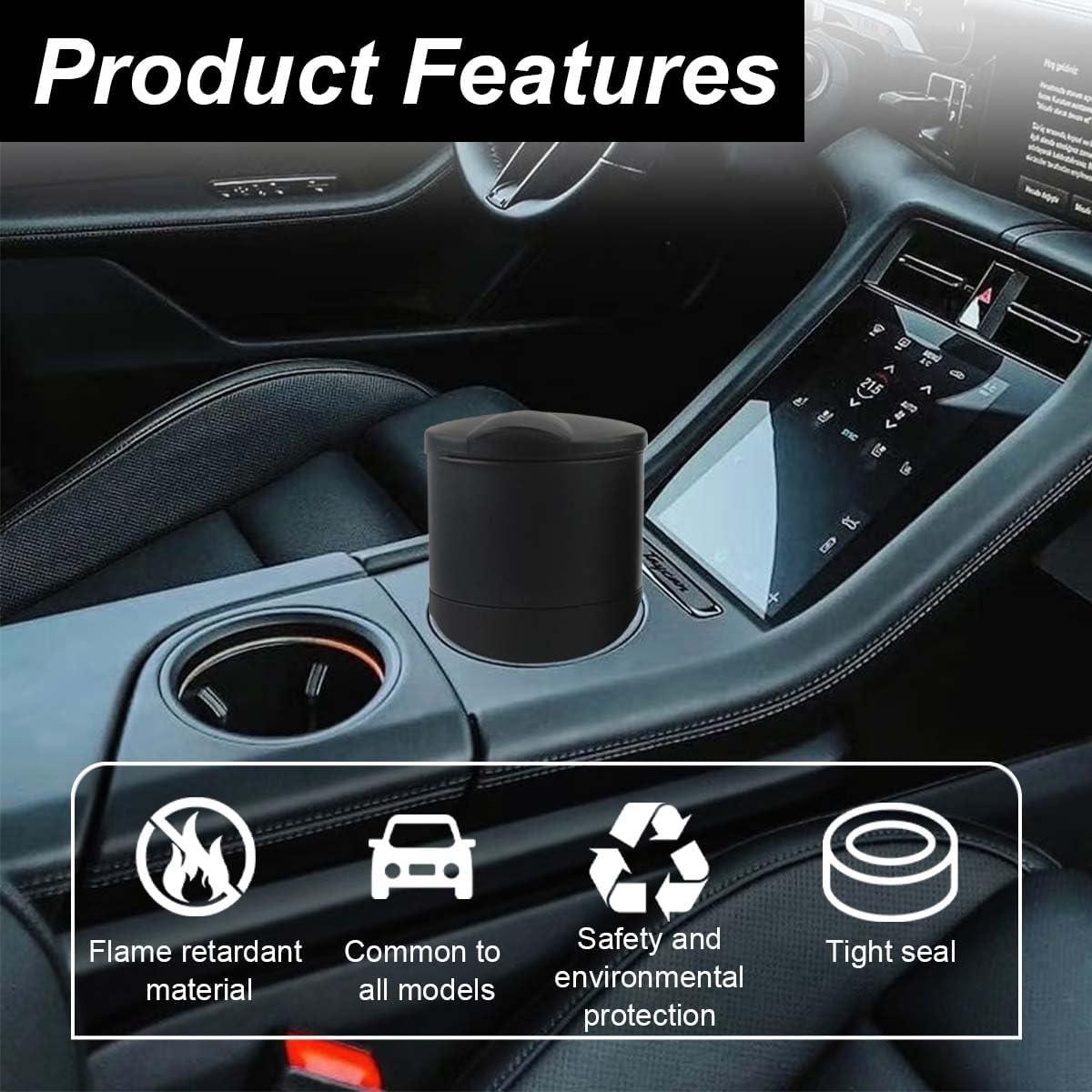 Cenicero de coche LHDOS con tapa, portátil y a prueba de olores