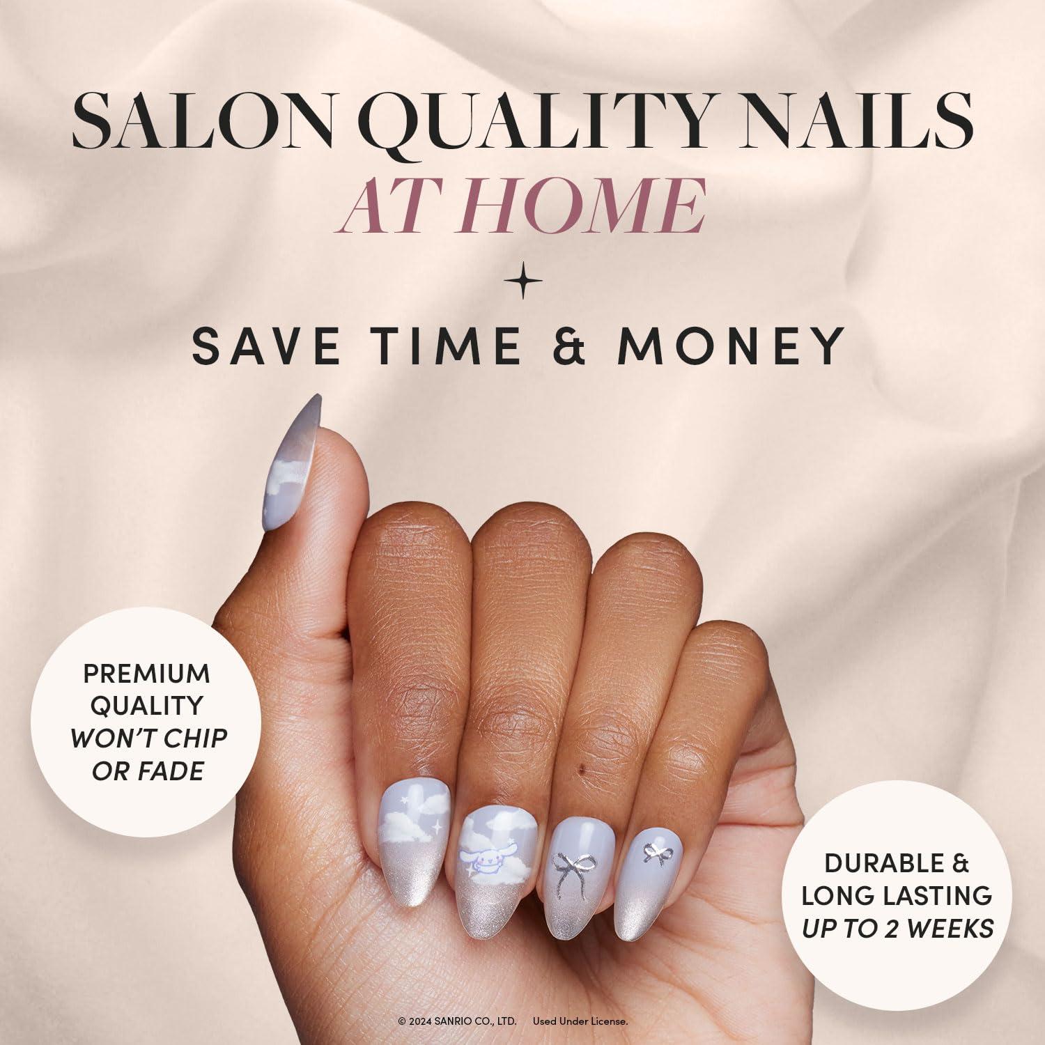 Uñas Postizas Glamnetic Cinnamoroll Nube 30 Piezas 15 Tamaños