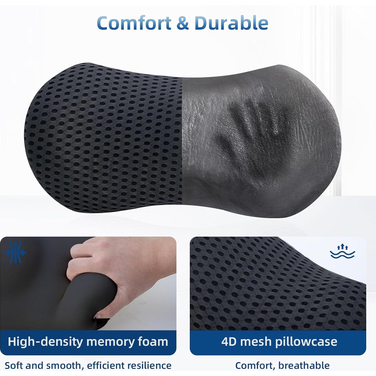 Cojín Lumbar Ergonómico FOUSUPDT - 2 Paquete Espuma con Memoria