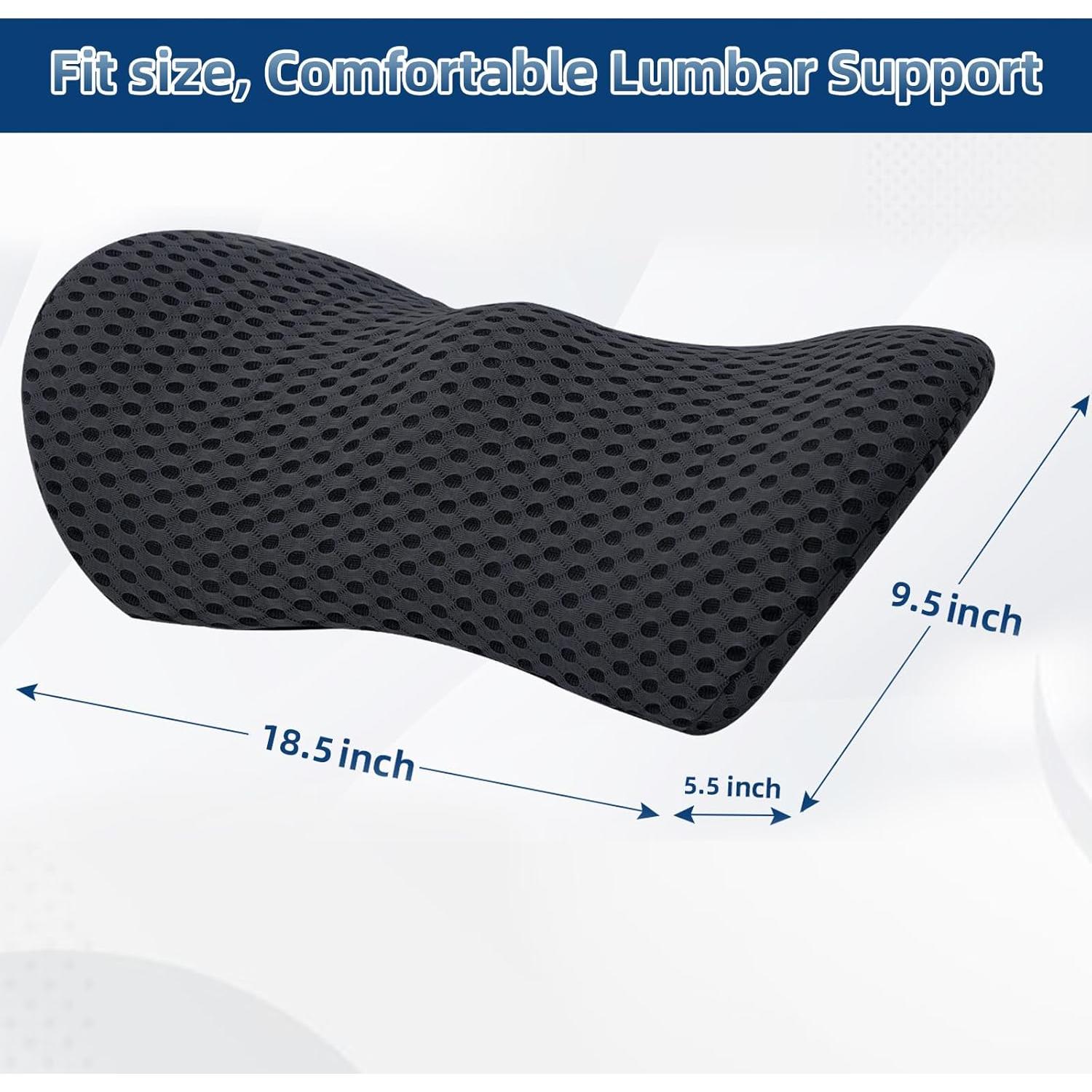 Cojín Lumbar Ergonómico FOUSUPDT - 2 Paquete Espuma con Memoria
