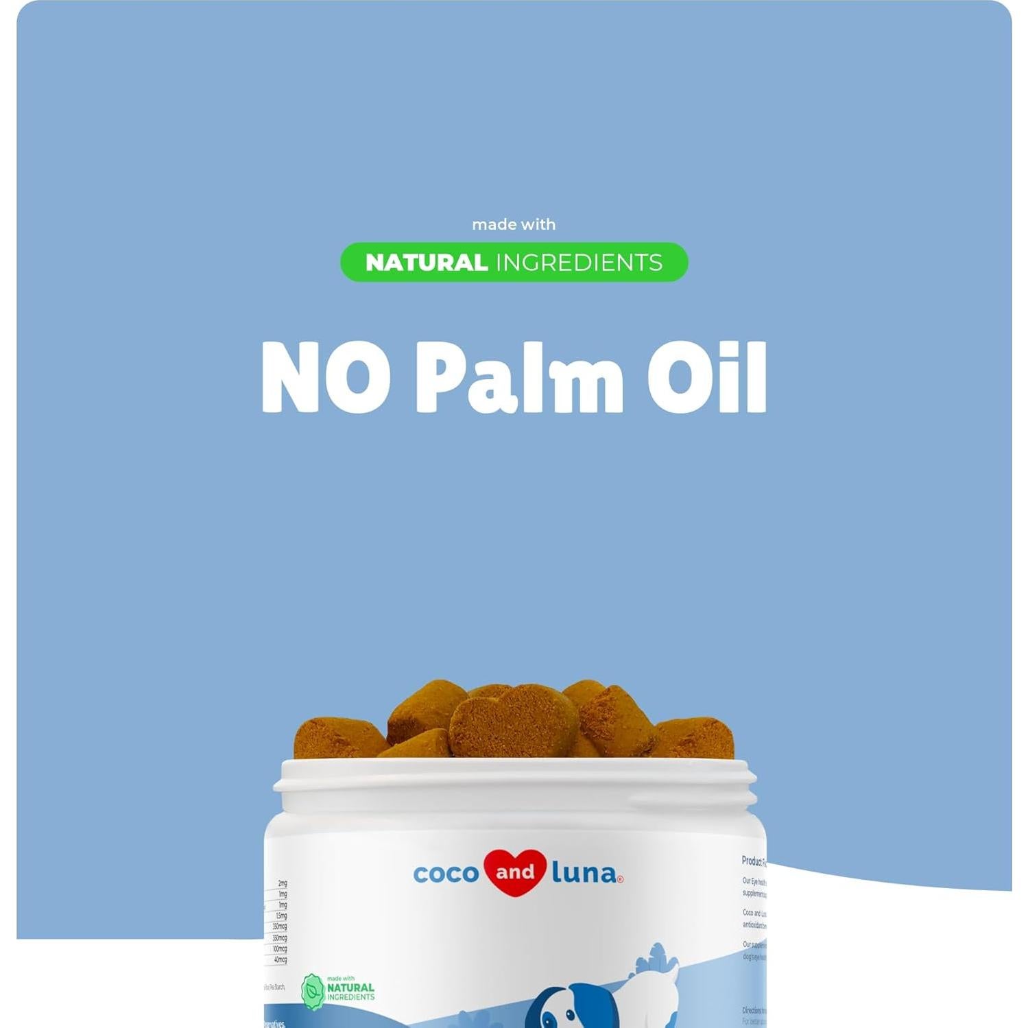 Suplemento Ocular para Perros Coco y Luna - 90 Masticables