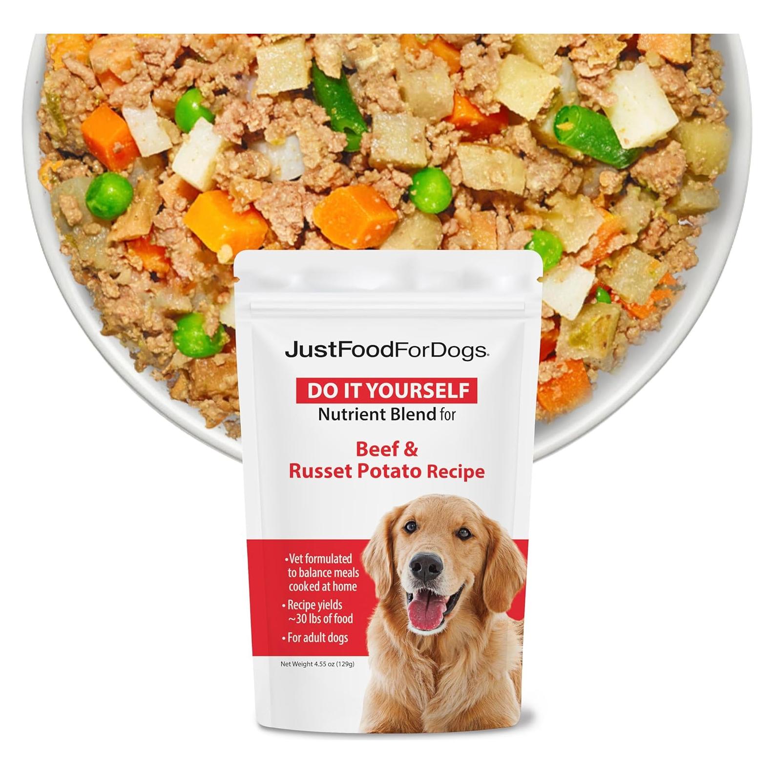 Mezcla de Nutrientes DIY JustFoodForDogs Carne de Res 129g