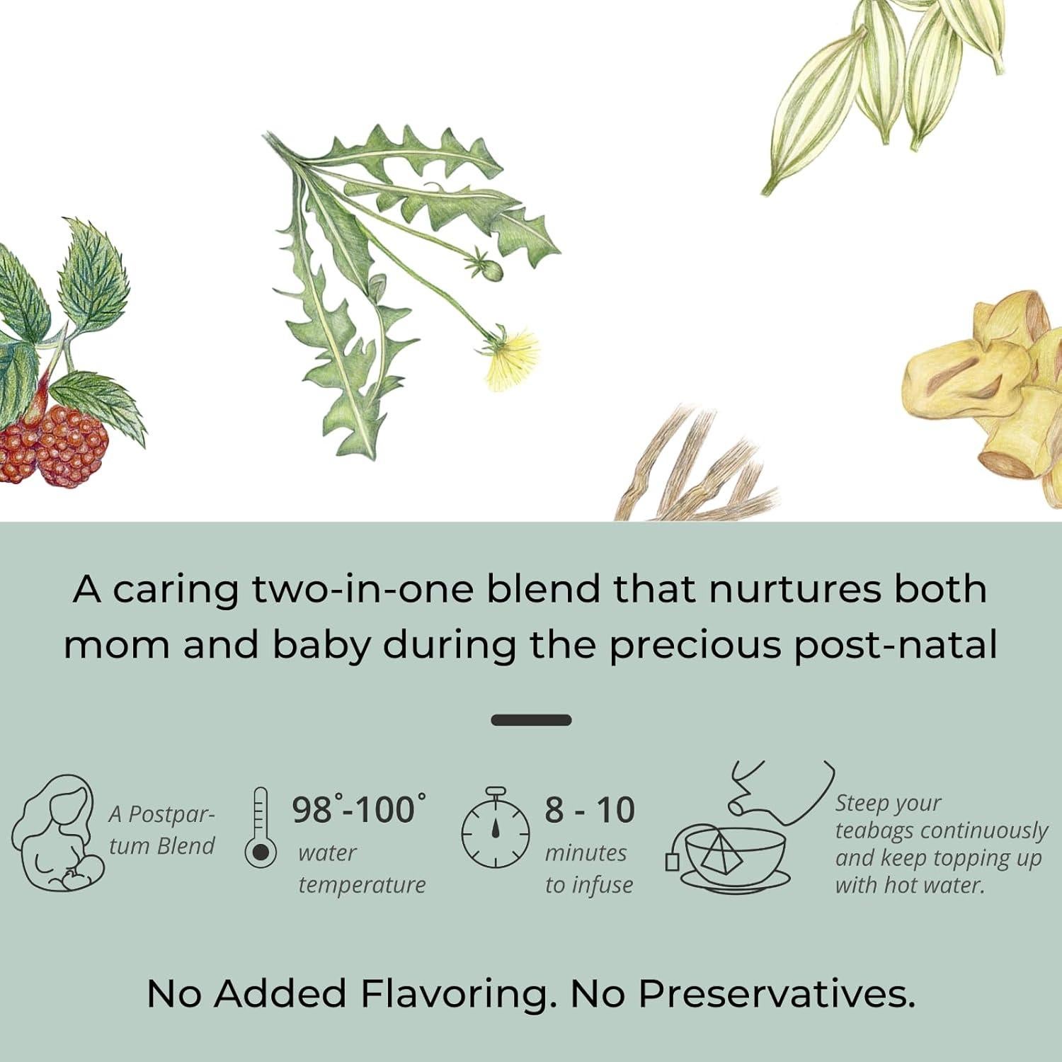 Té Herbal Postnatal Tily para Mamás Lactantes - 10 Bolsitas