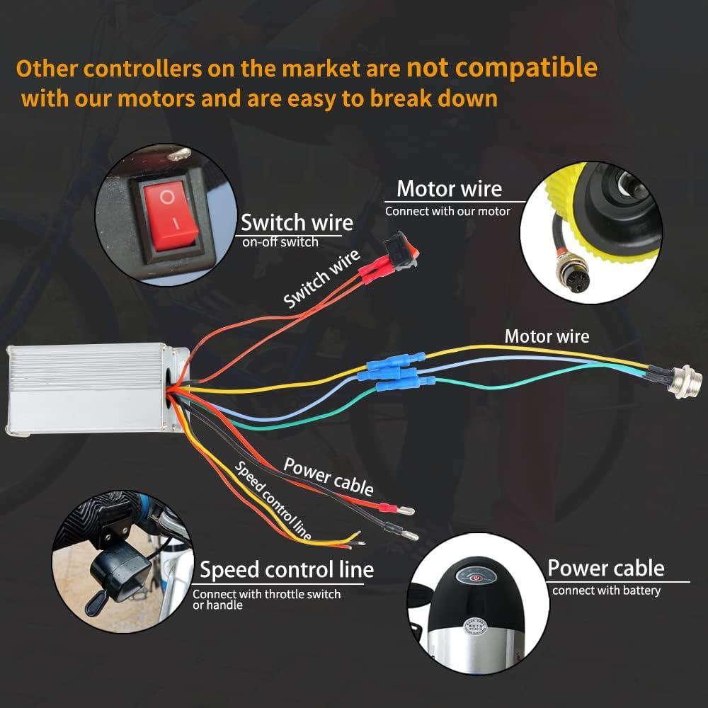 Kit Conversión Bicicleta Eléctrica BAIZIFU 250W 36V-48V