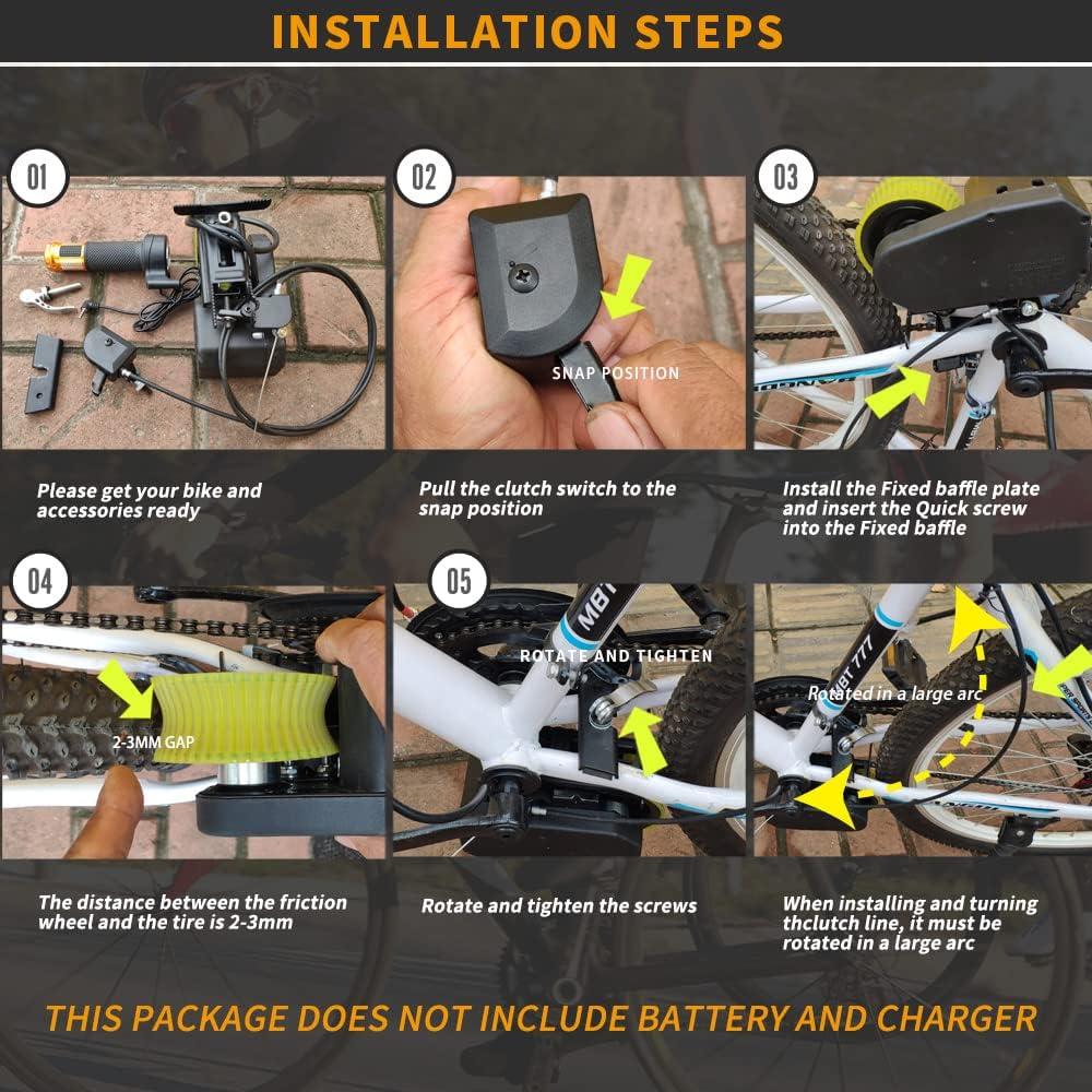 Kit Conversión Bicicleta Eléctrica BAIZIFU 250W 36V-48V
